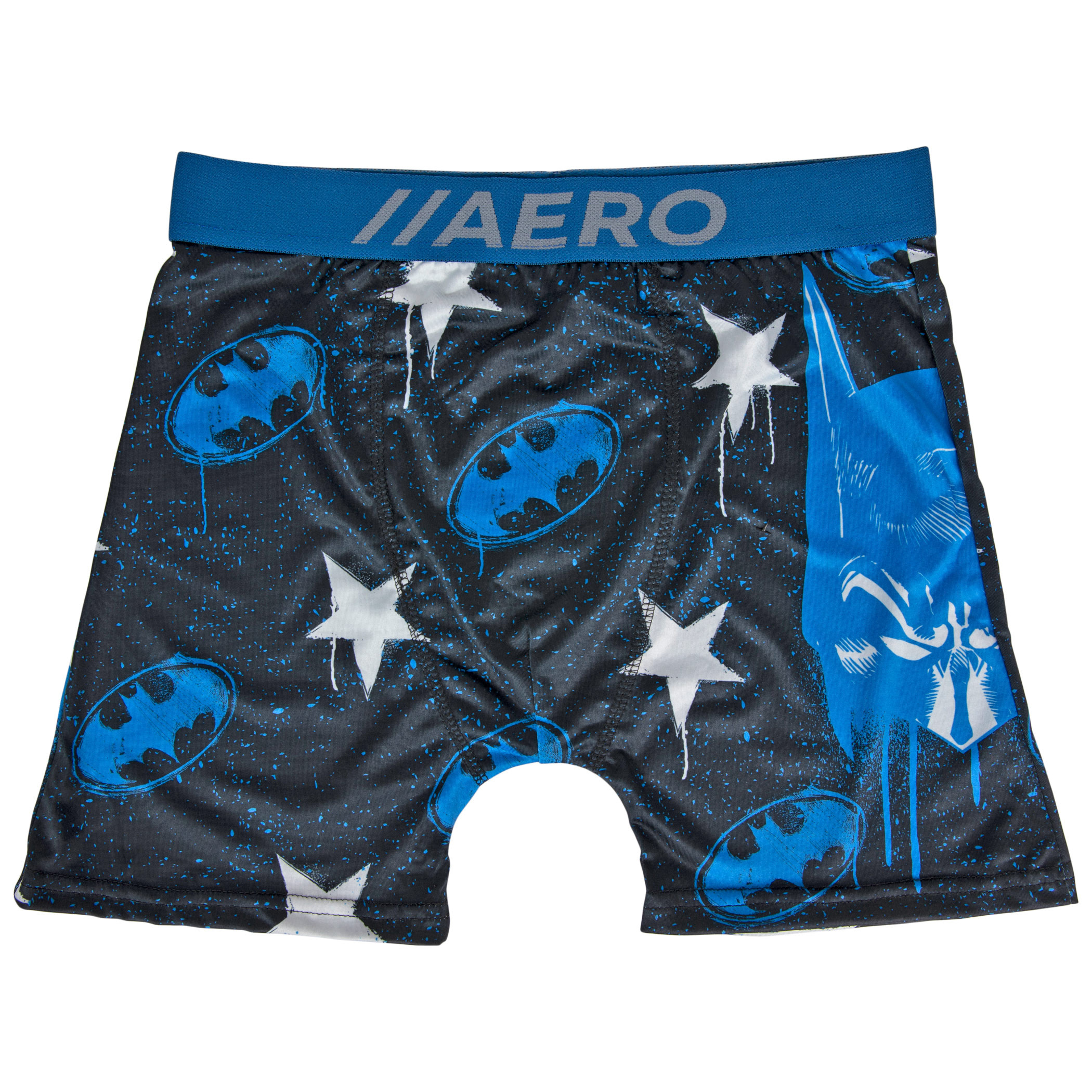 DC Comics Batman Cowl Symbols and Stars Aero Boxer Briefs Underwear, Multi-Color