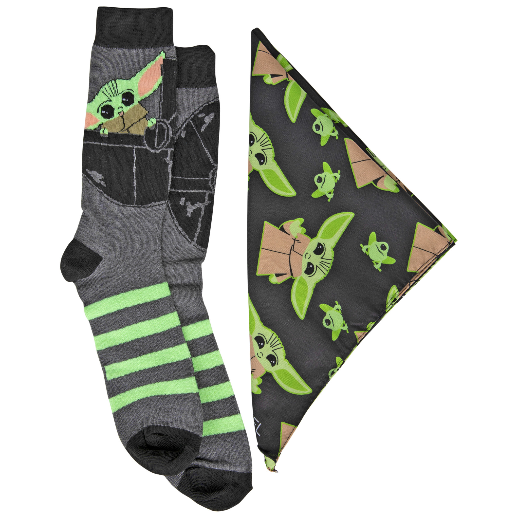 Star Wars The Child Grogu Crew Sock and Face Mask Combo, Black
