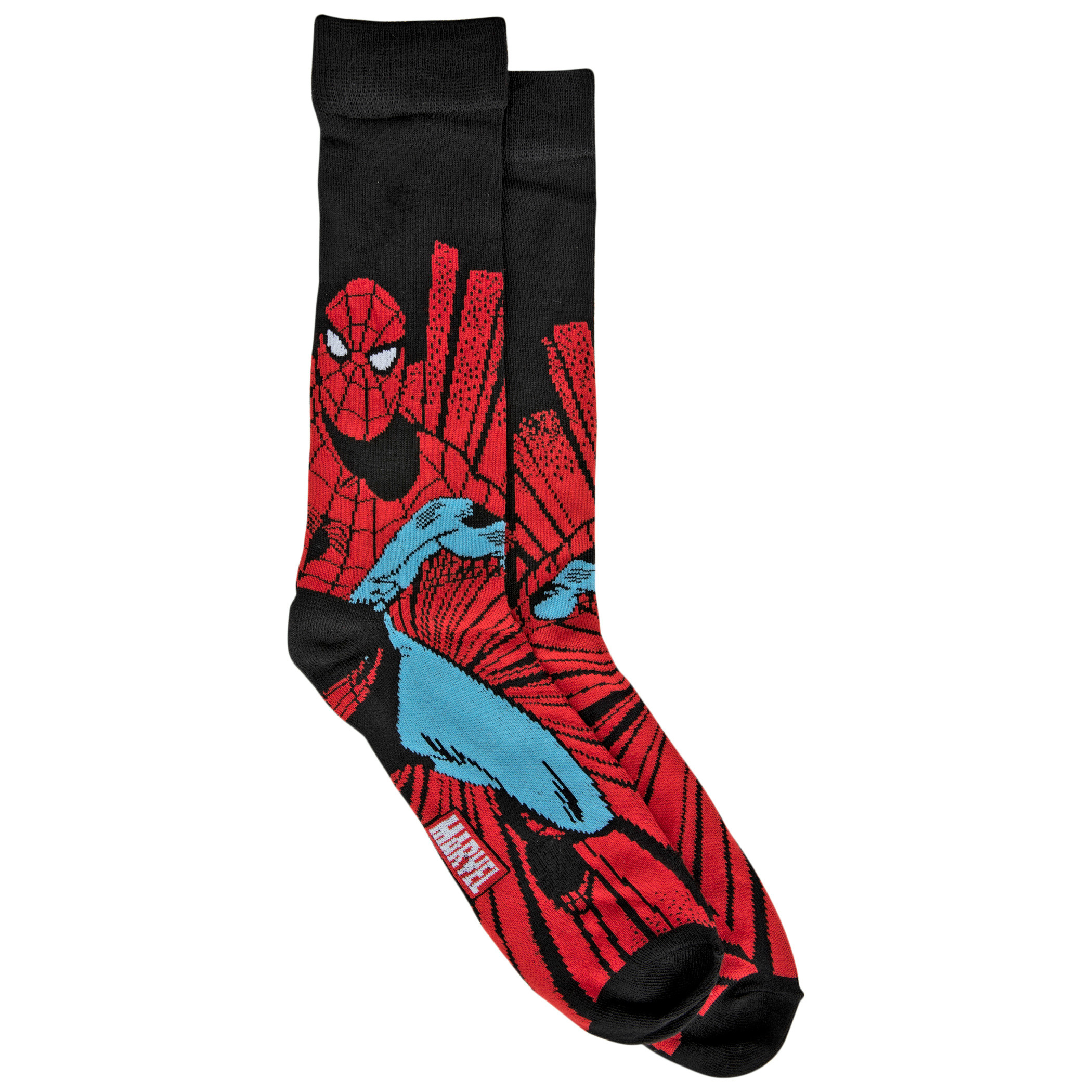Spider-Man Character Swinging Into Action Crew Socks, Multi-Color