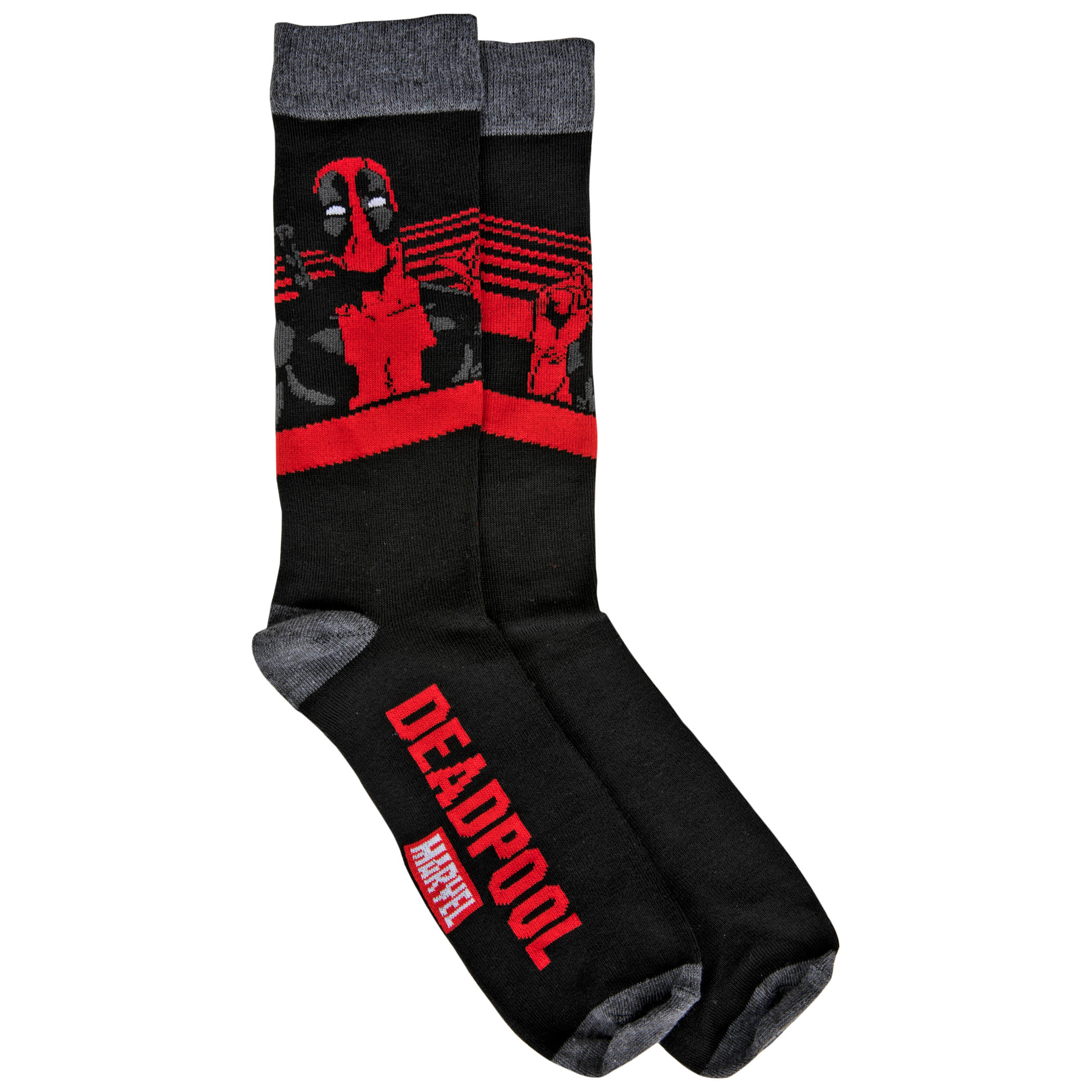 Deadpool Character Casual Crew Socks, Multi-Color
