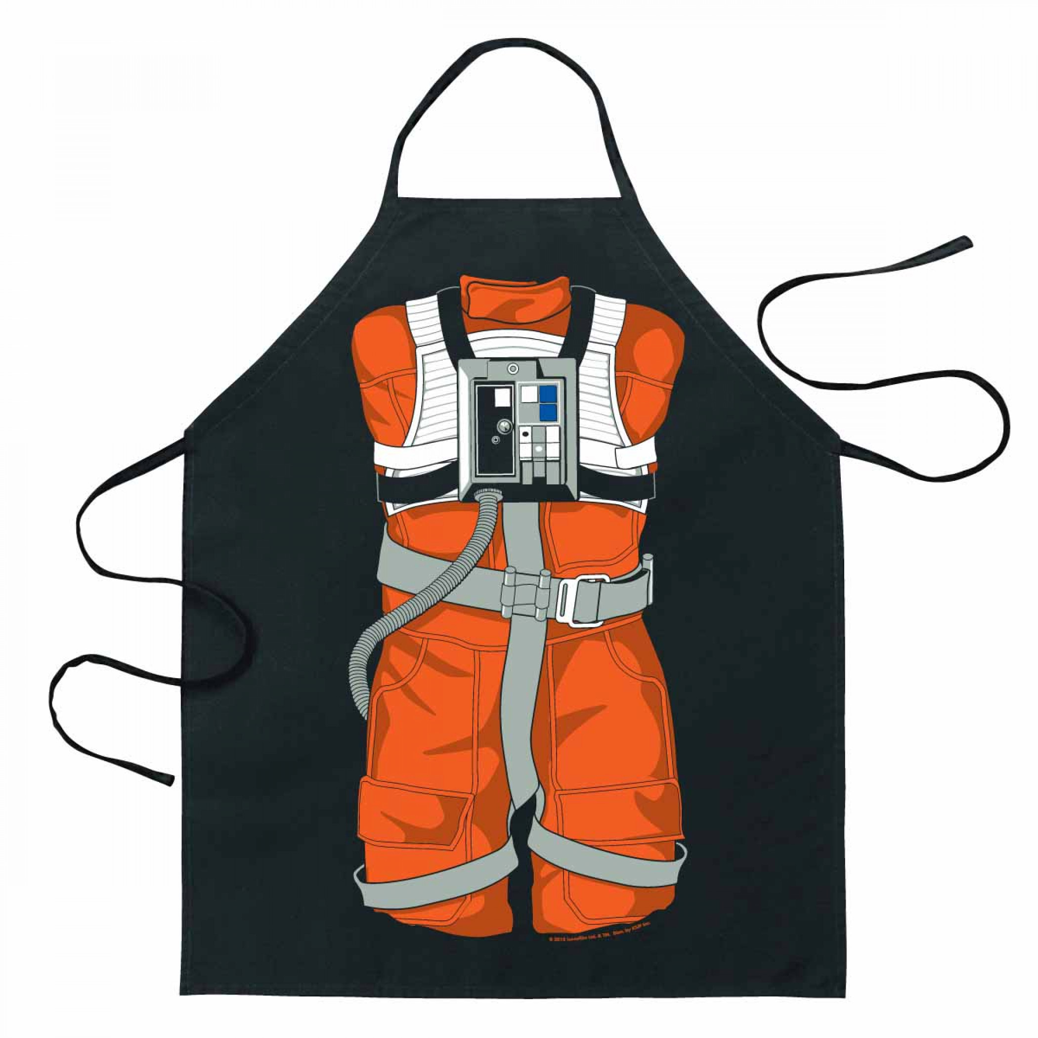 Star Wars Luke Skywalker X-Wing Cartoon Apron, Black