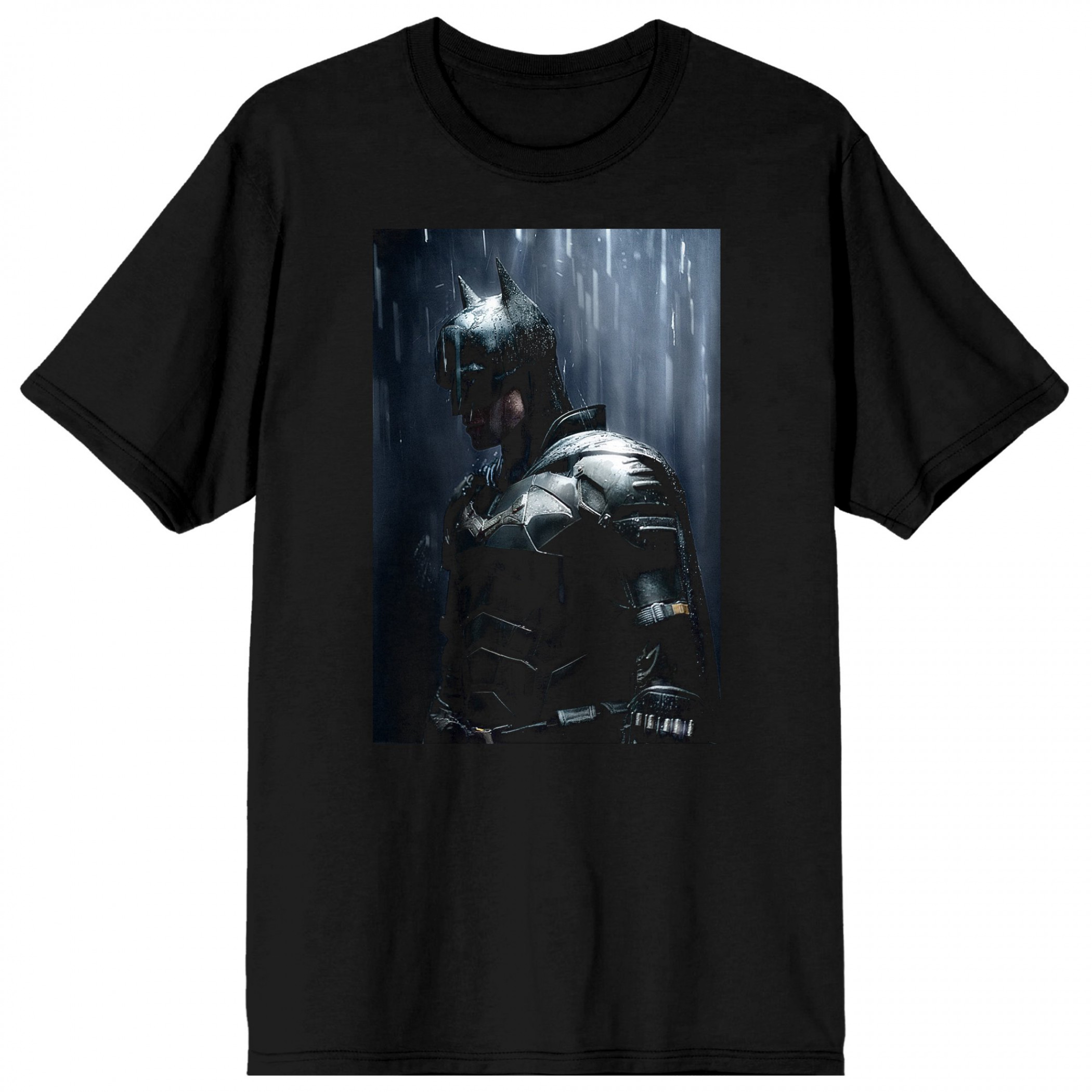 DC Comics The Batman Rainy Portrait T-Shirt, Black