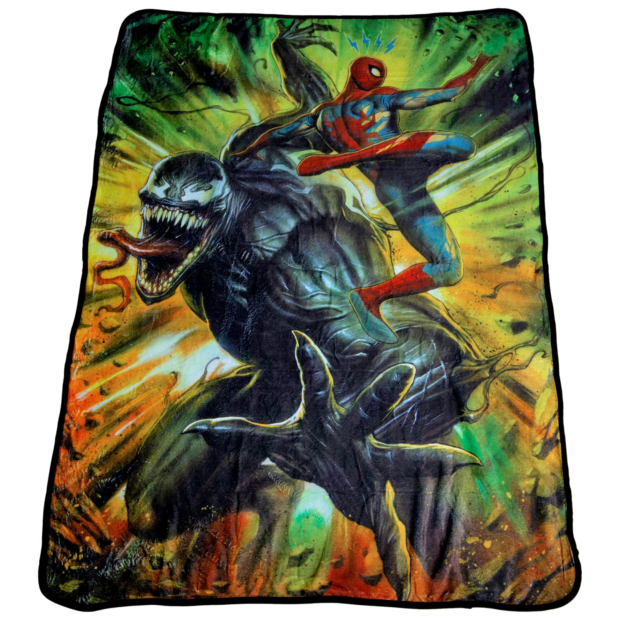 Spider-Man Vs. Venom Fleece Throw Blanket, Multi-Color