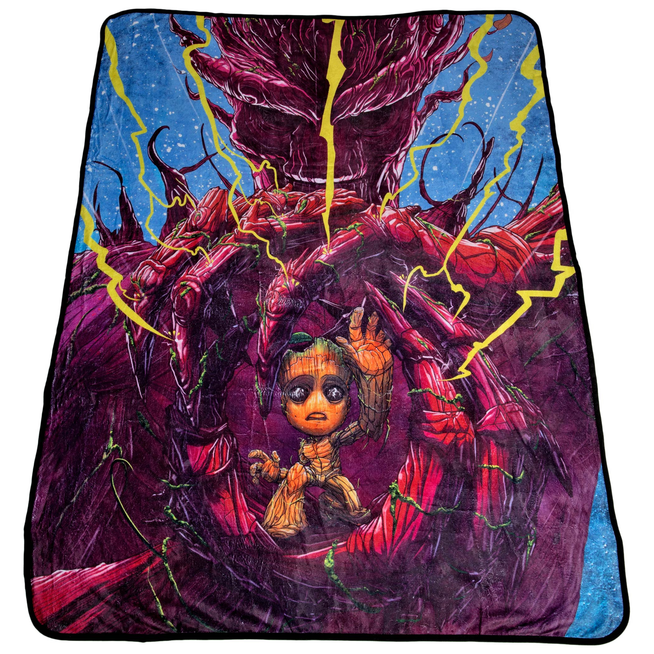 Baby Groot Trapped Fleece Throw Blanket, Multi-Color