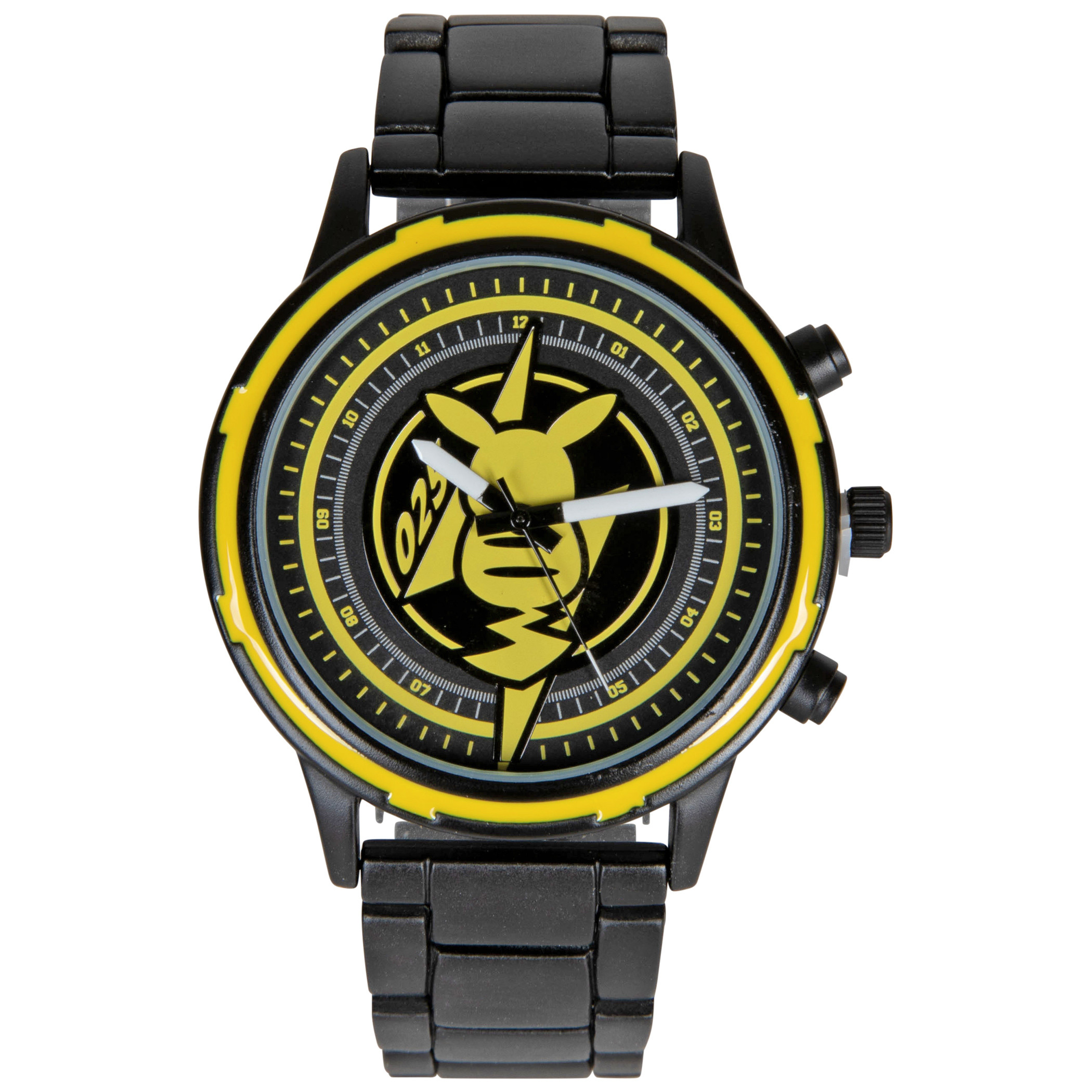 Nintendo Pokémon Electric Type Pikachu Watch with Metal Band, Black