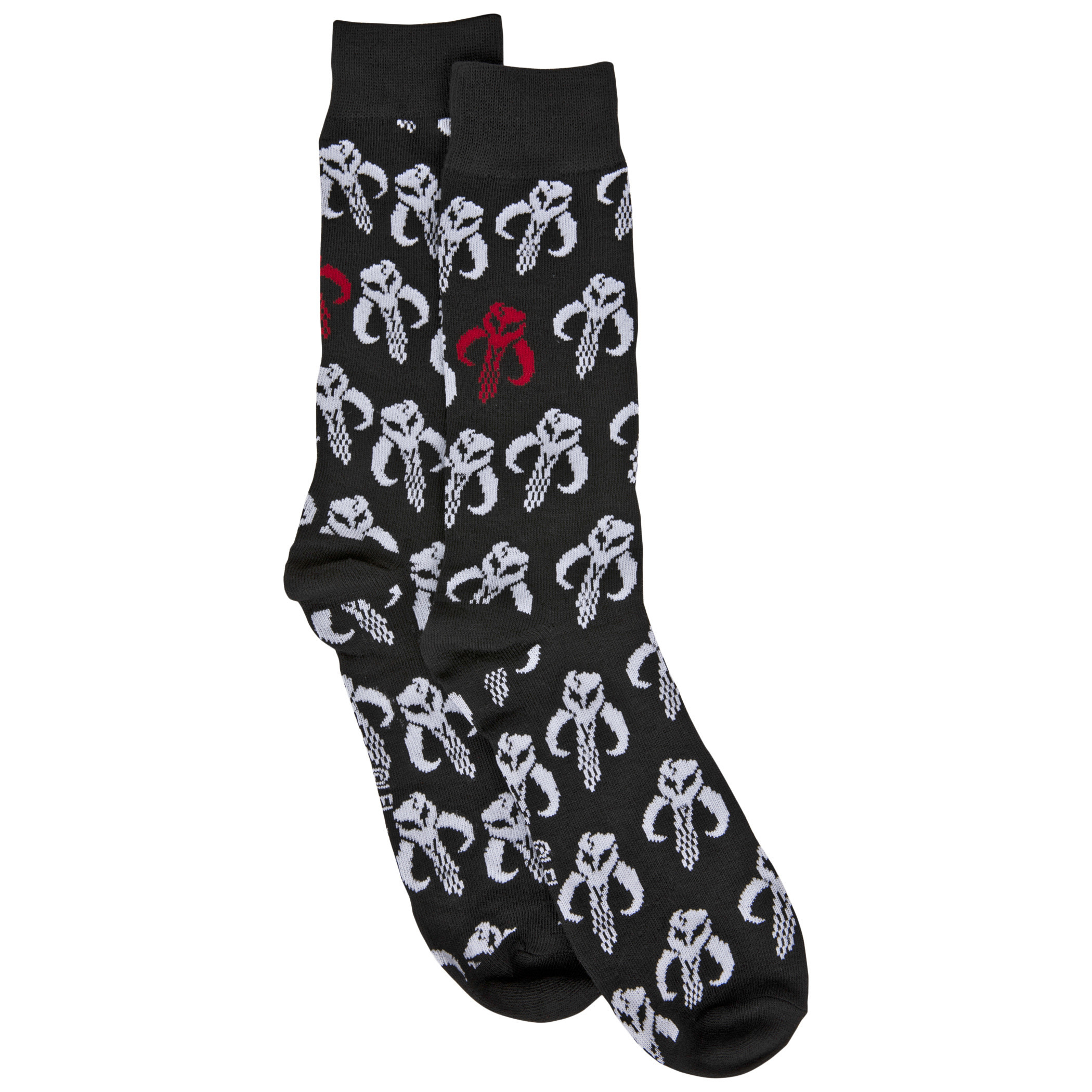 Star Wars Mandalorian Mythosaur Symbols Crew Socks, Multi-Color