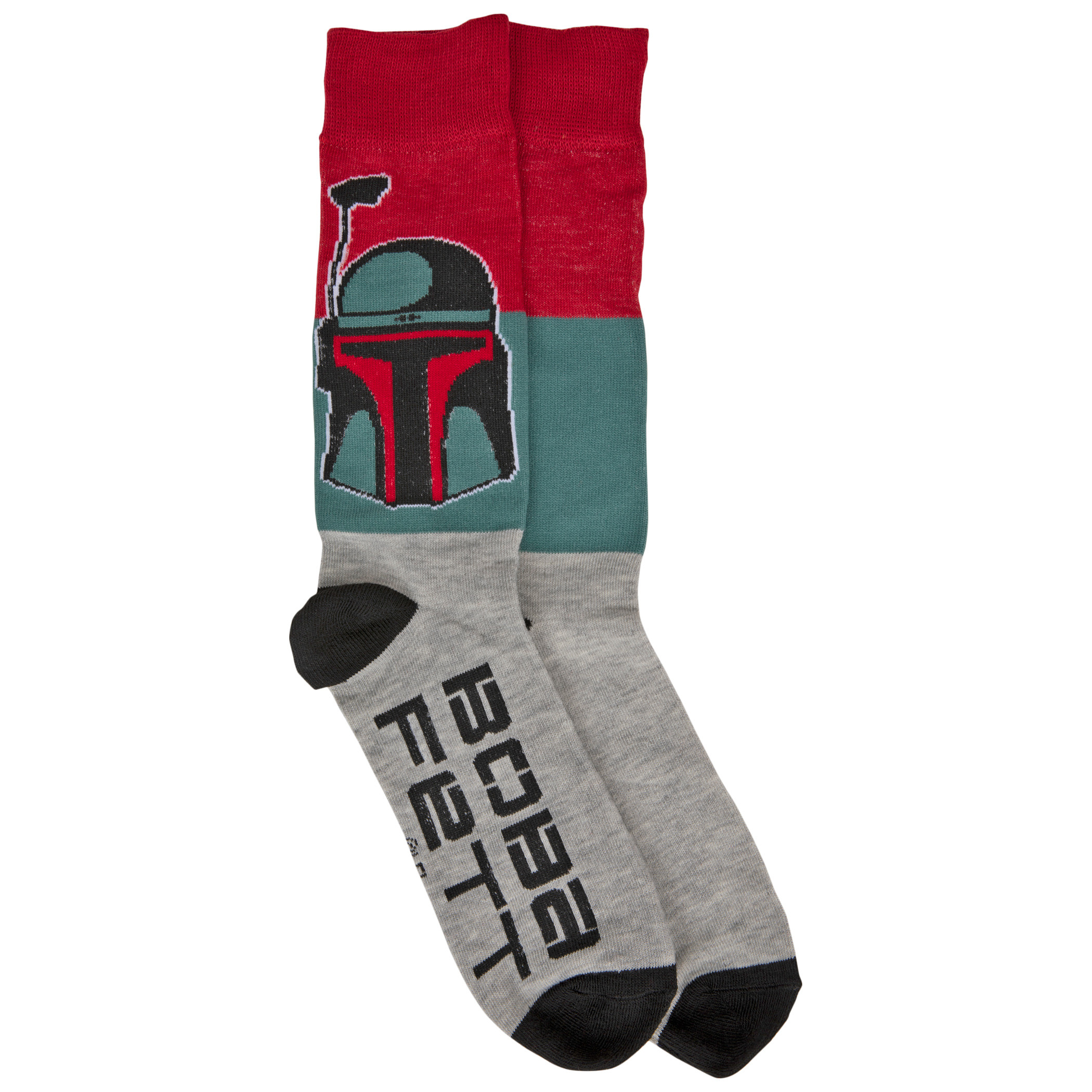 Star Wars Boba Fett Portrait Crew Socks, Multi-Color