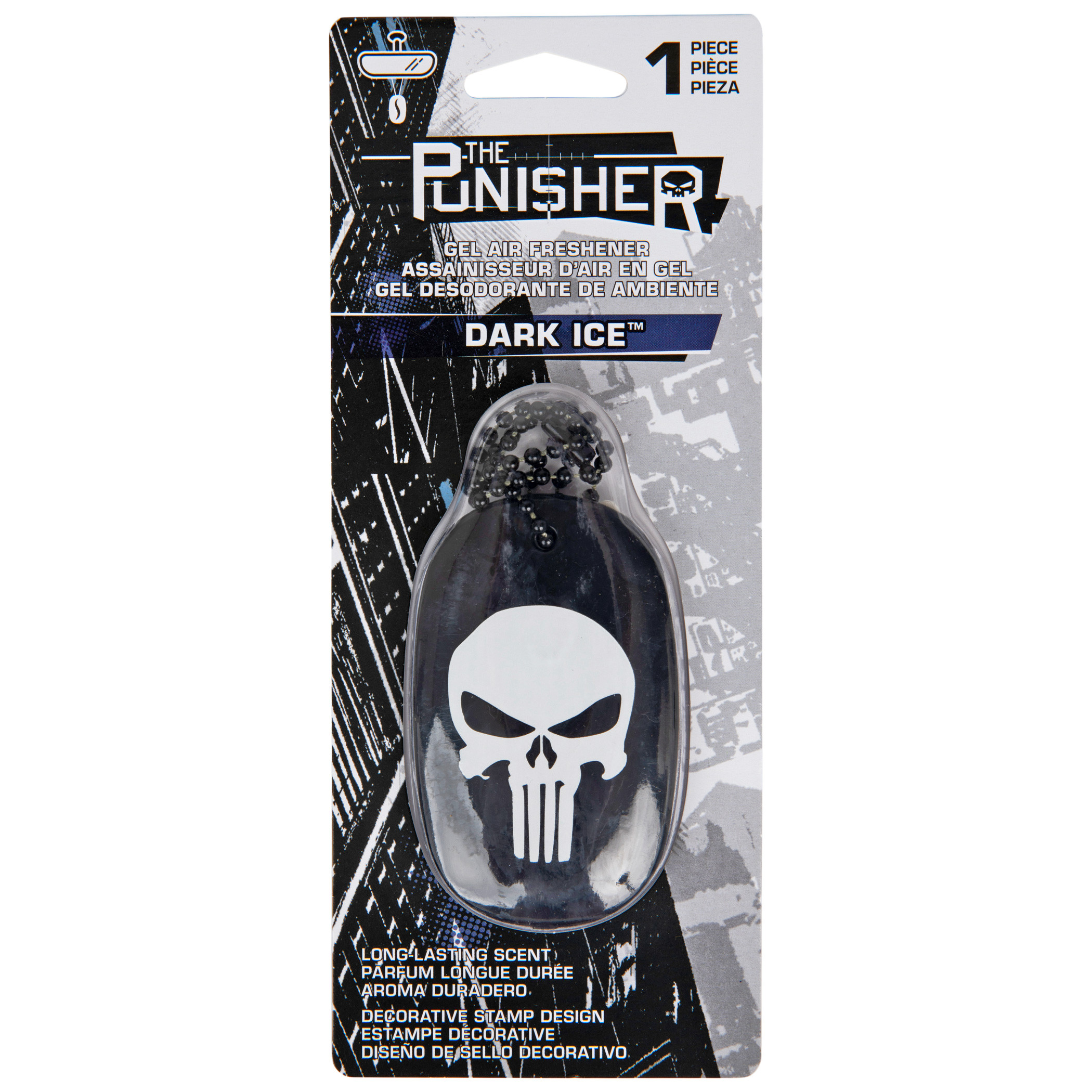 Punisher Skull Symbol Dark Ice Gel Air Freshener, Multi-Color