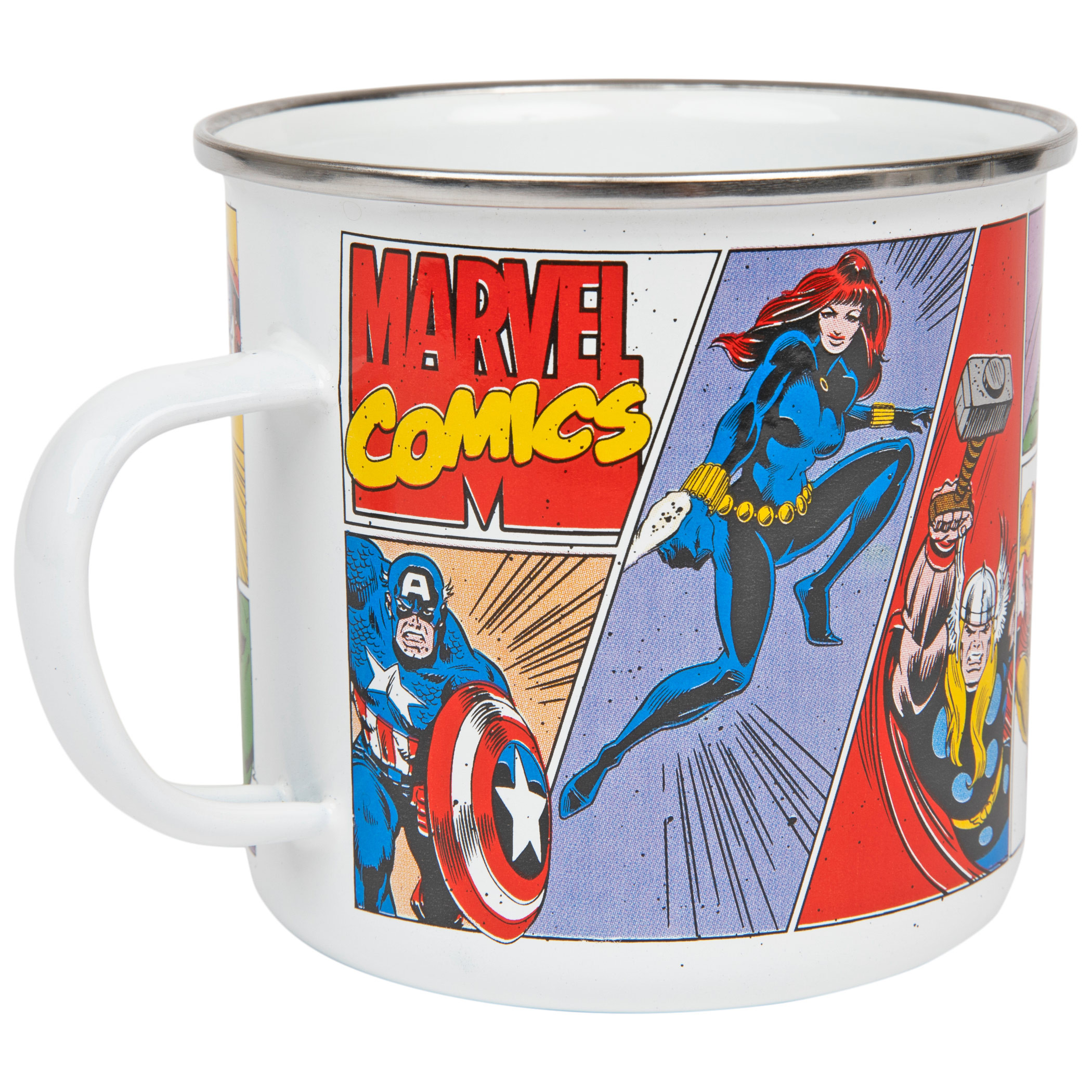 Marvel Comics Retro Vintage Panels 21oz Camper Mug, White