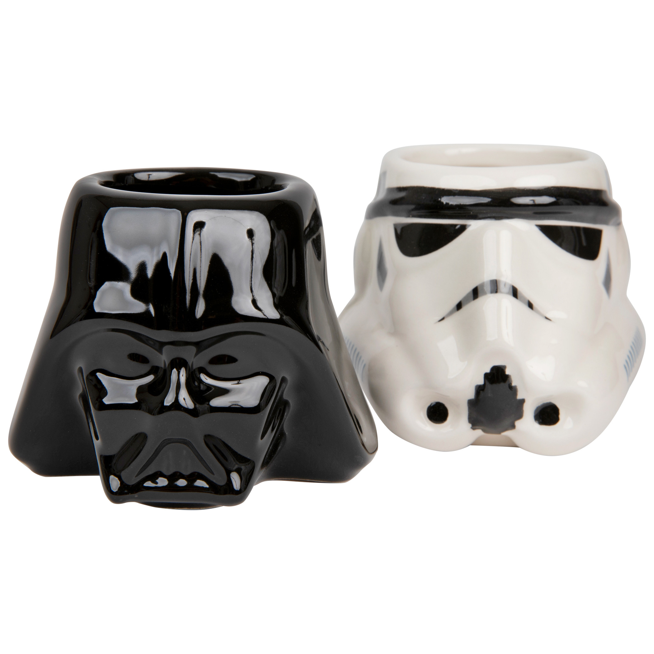 Star Wars Darth Vader and Stormtrooper Helmets 2-Pack Ceramic Mugs, Black