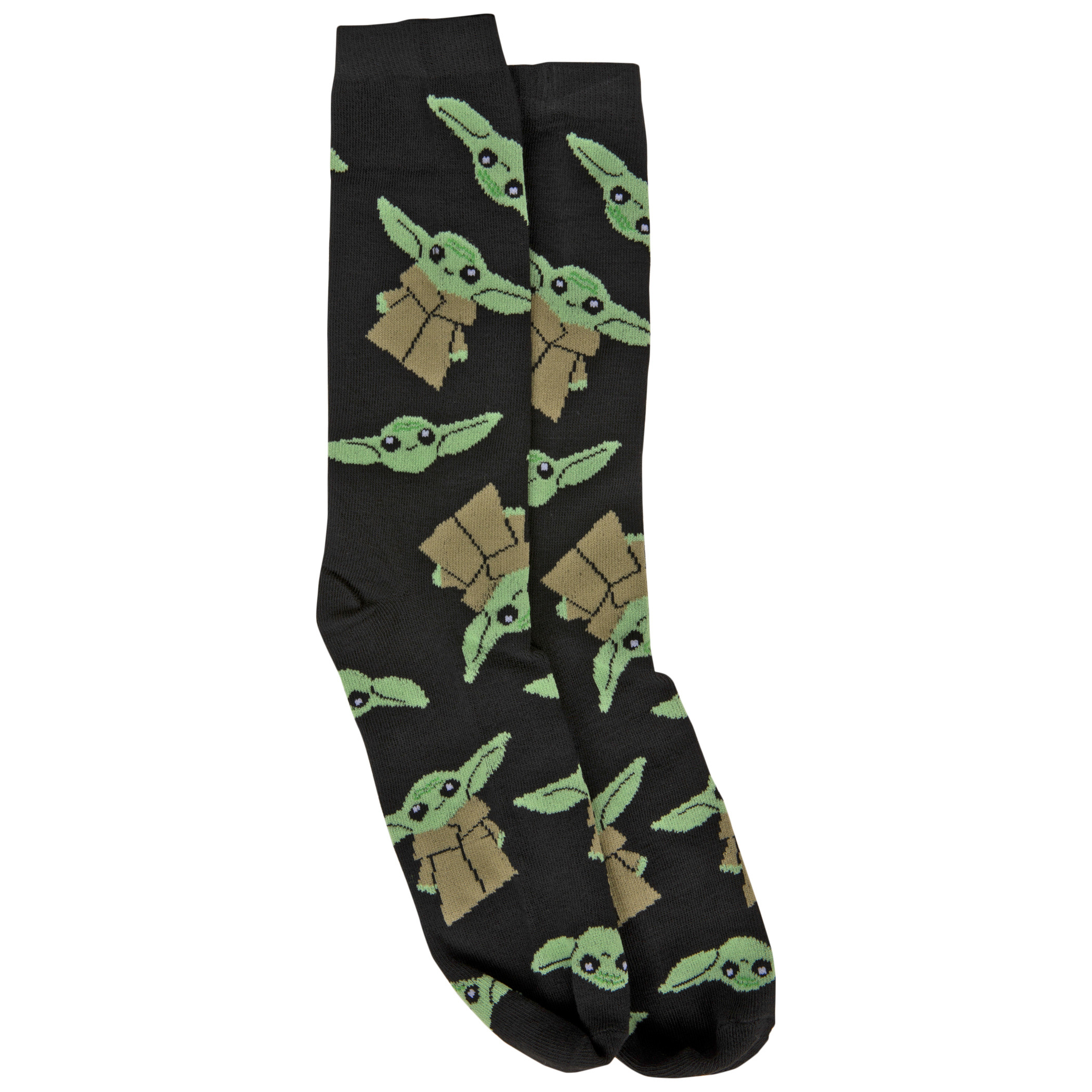 Star Wars The Mandalorian and The Child Grogu Heads Crew Socks, Black