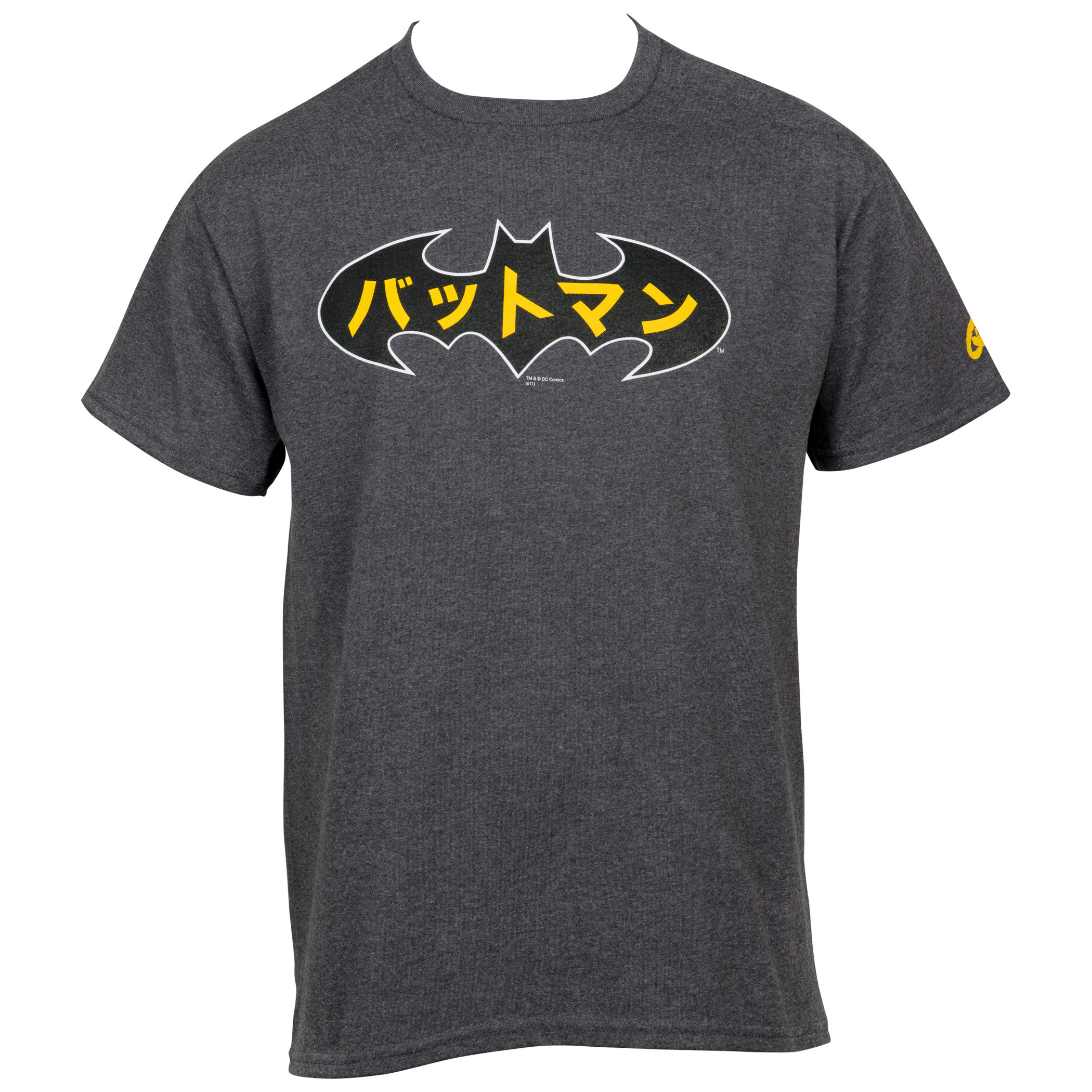 Batman Japanese Symbol T-Shirt, Grey