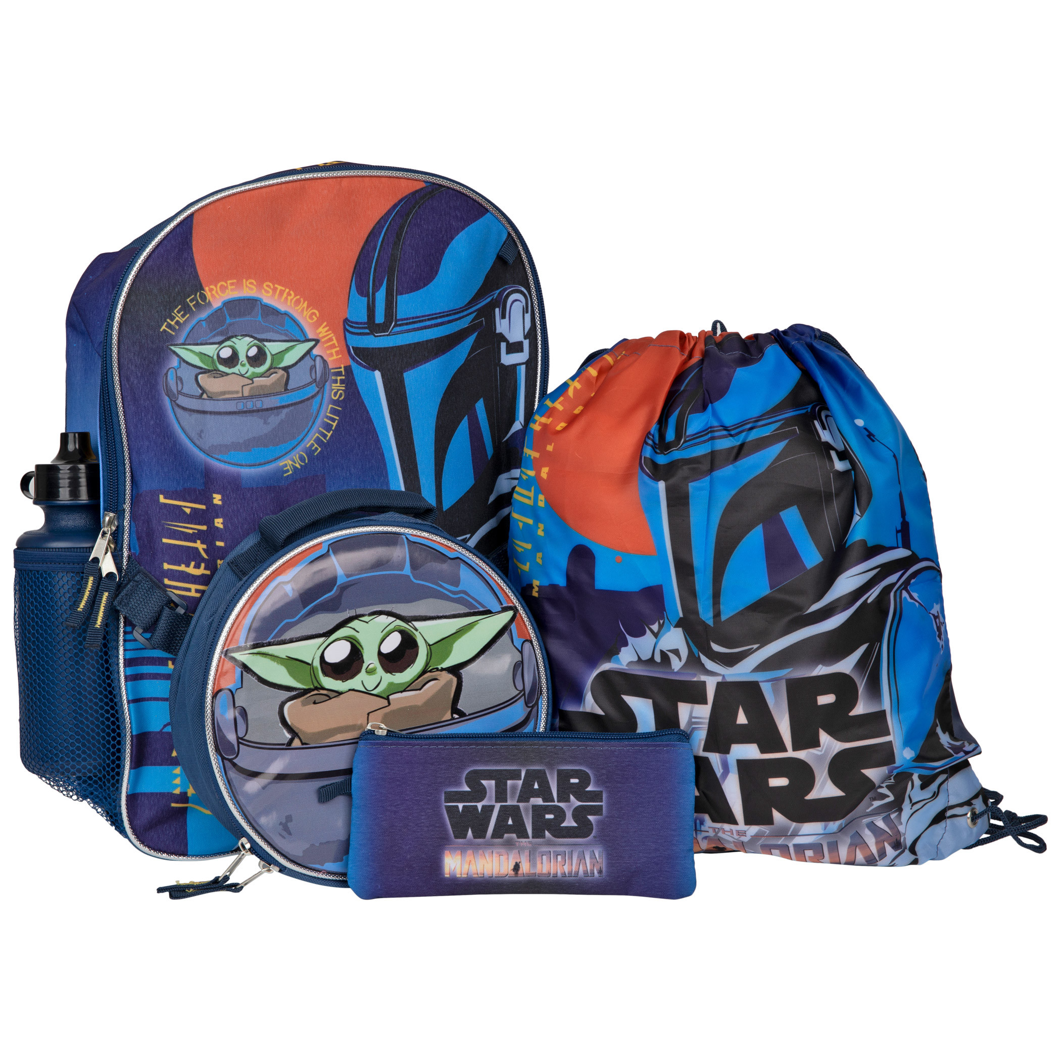 Star Wars The Mandalorian Dinn Djarin 5-Piece Backpack Set, Multi-Color