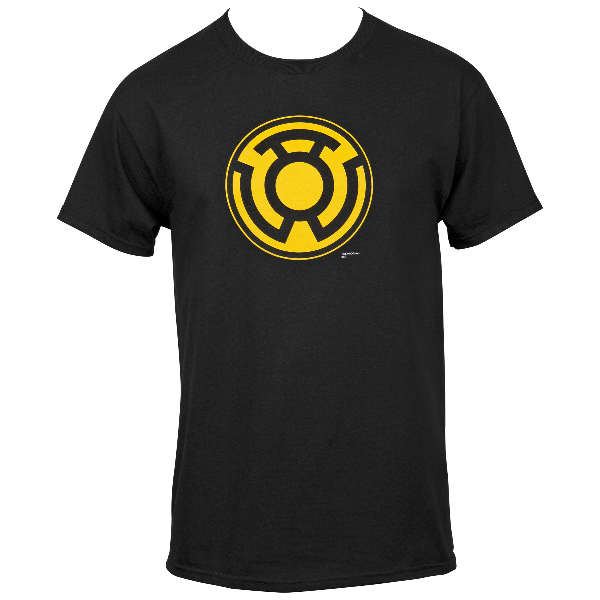 Green Lantern Sinestro Corps Symbol T-Shirt, Black