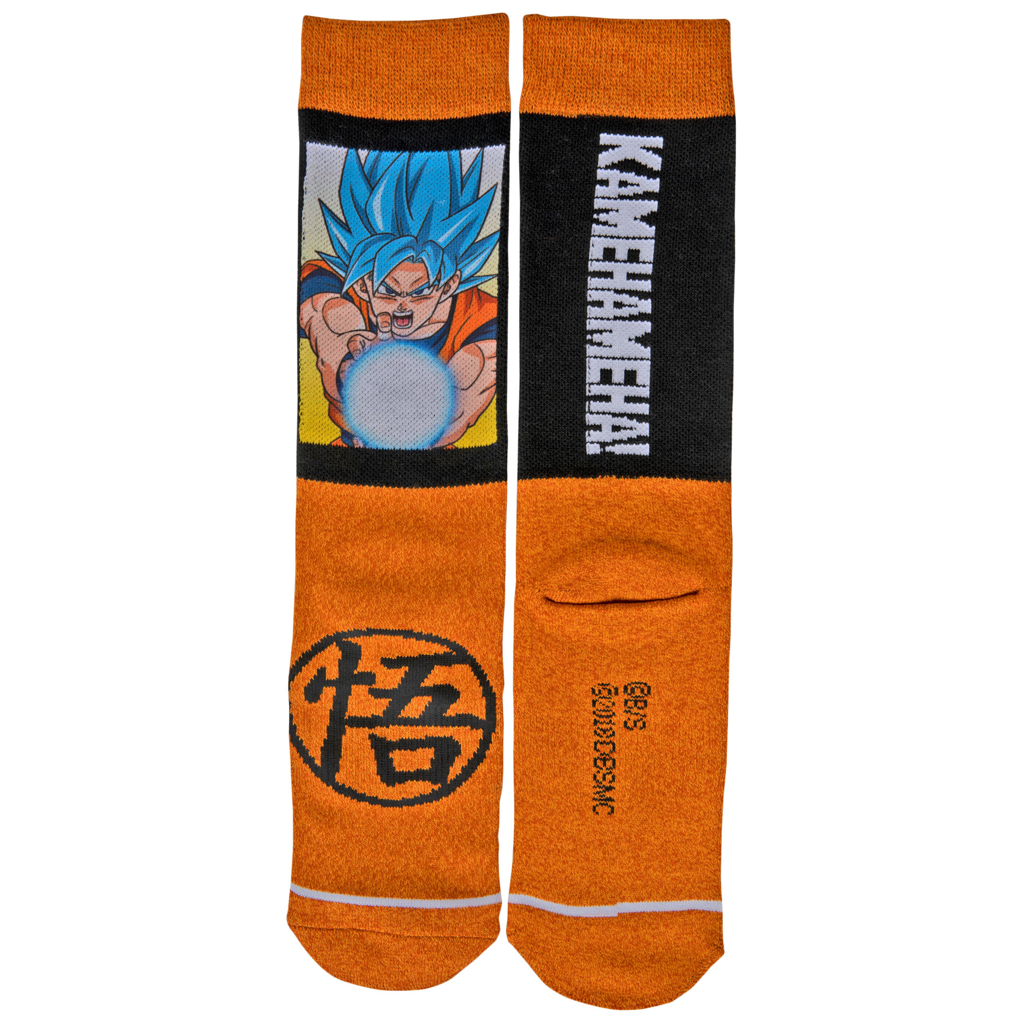Dragon Ball Z Goku Kamehameha Crew Socks, Orange