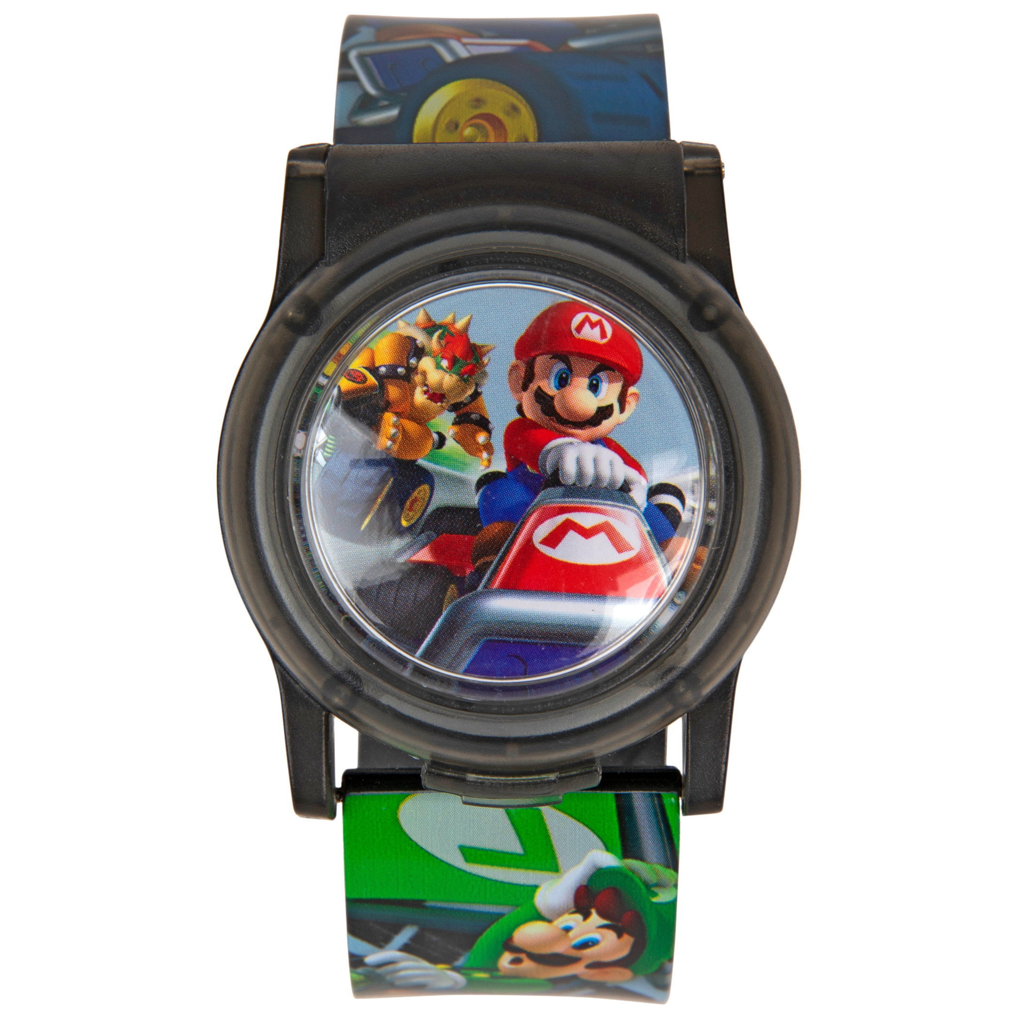 Nintendo Mario Kart Flip Watch Face Kids Digital Wrist Watch, Multi-Color