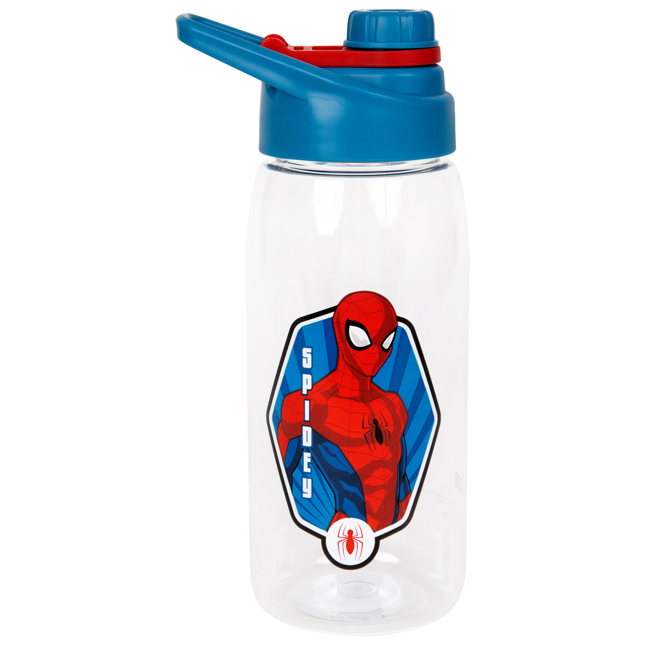 Spider-Man 20 Ounce Water Bottle with Decorative Sticker Sheet, Clear