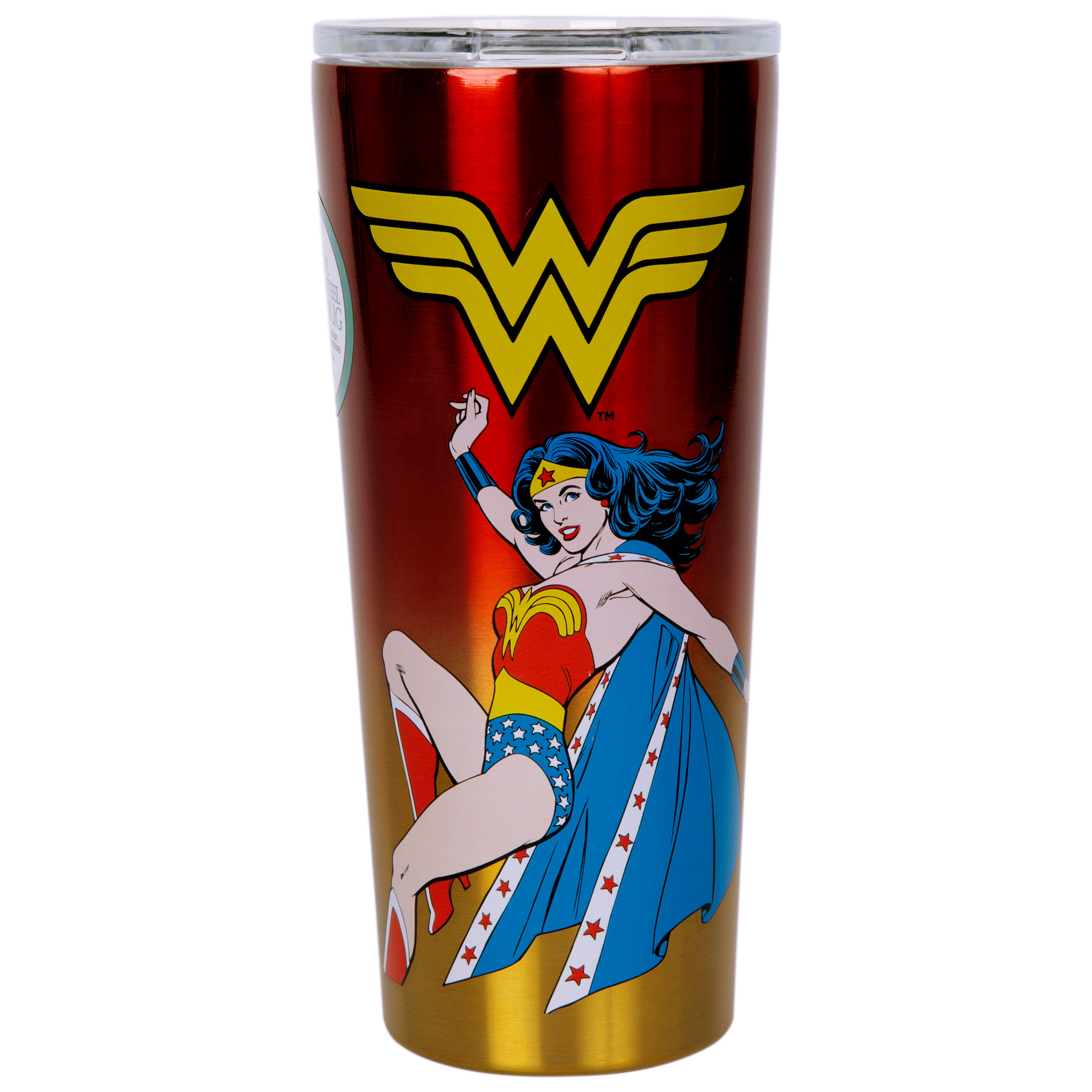 Wonder Woman Comic Art Stainless Steel Travel Mug, Multi-Color