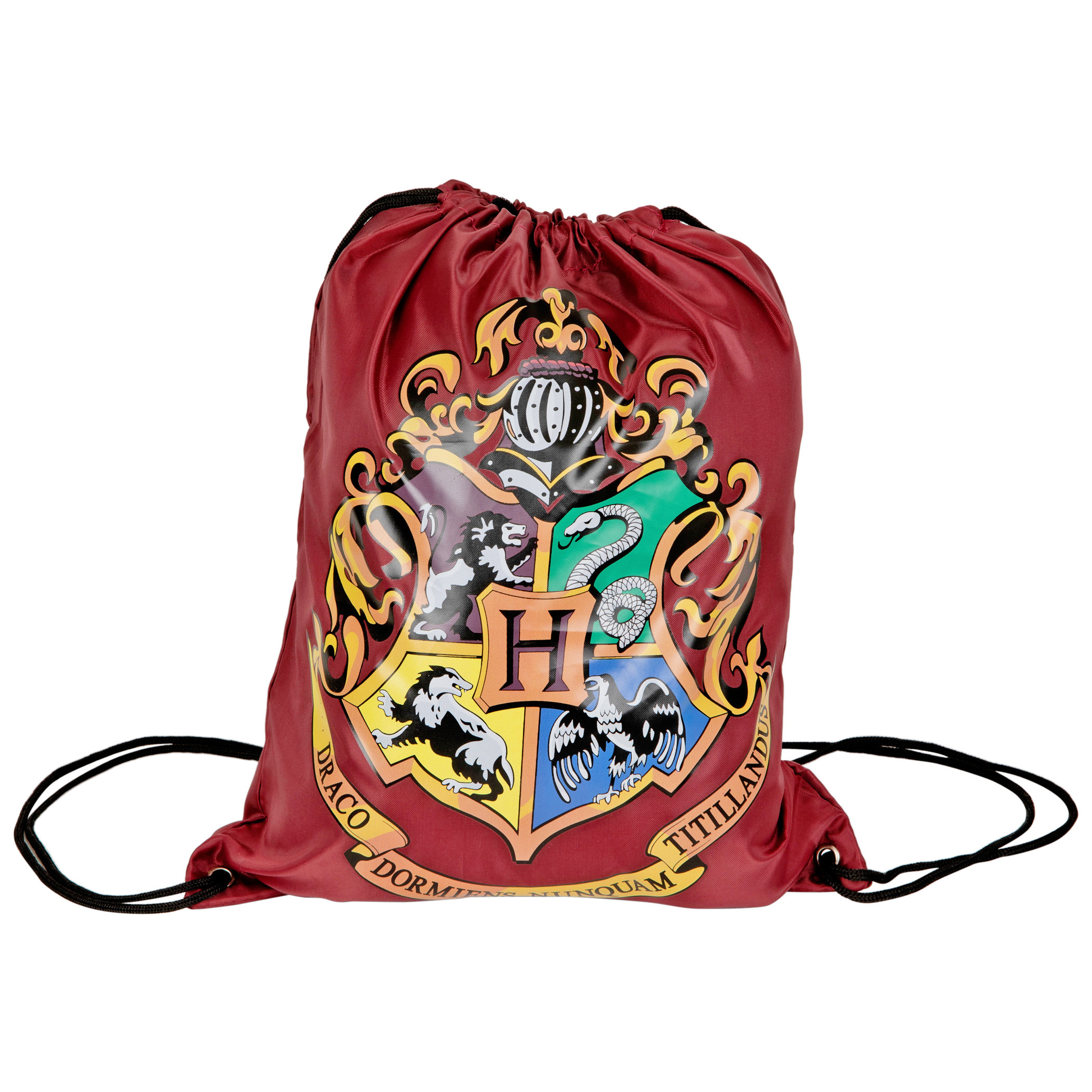 Harry Potter Hogwarts Crest Drawstring Tote Bag, Red
