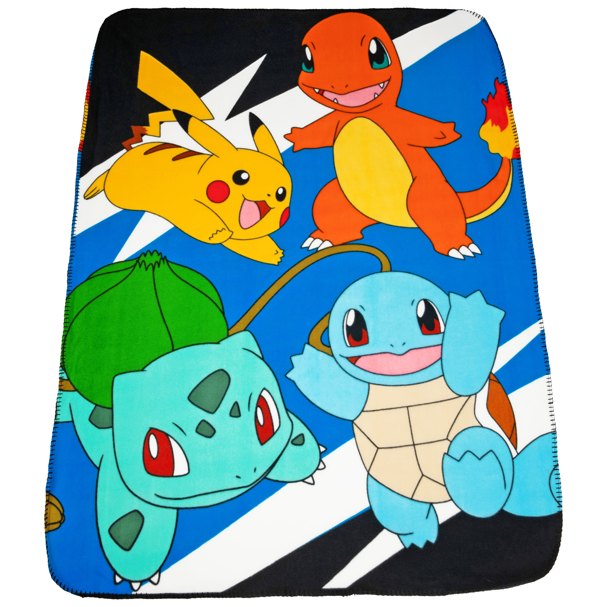 Pokemon Kanto Starters 45'x60' Fleece Throw Blanket, Multi-Color