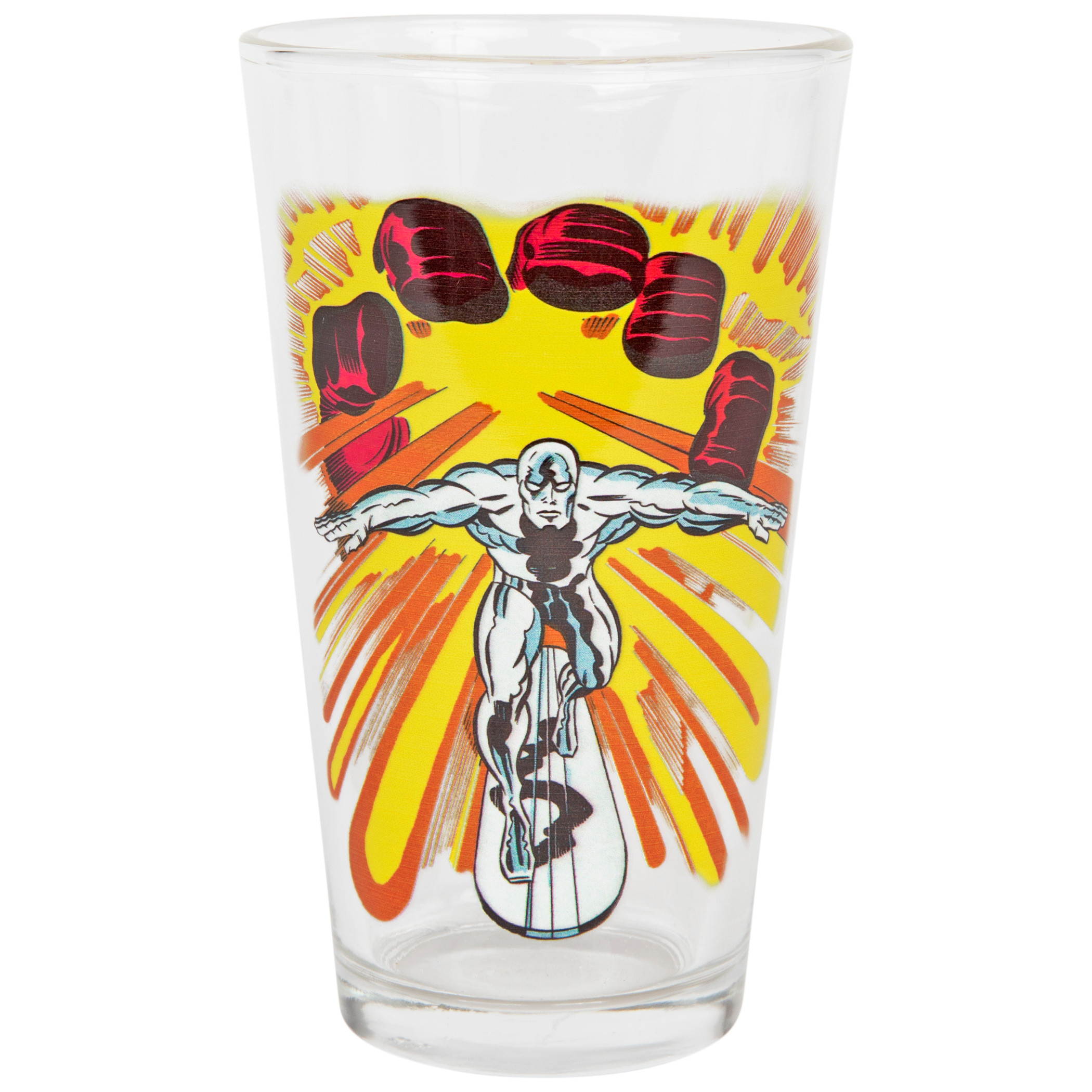 Marvel Comics The Silver Surfer Character Pint Glass, Multi-Color