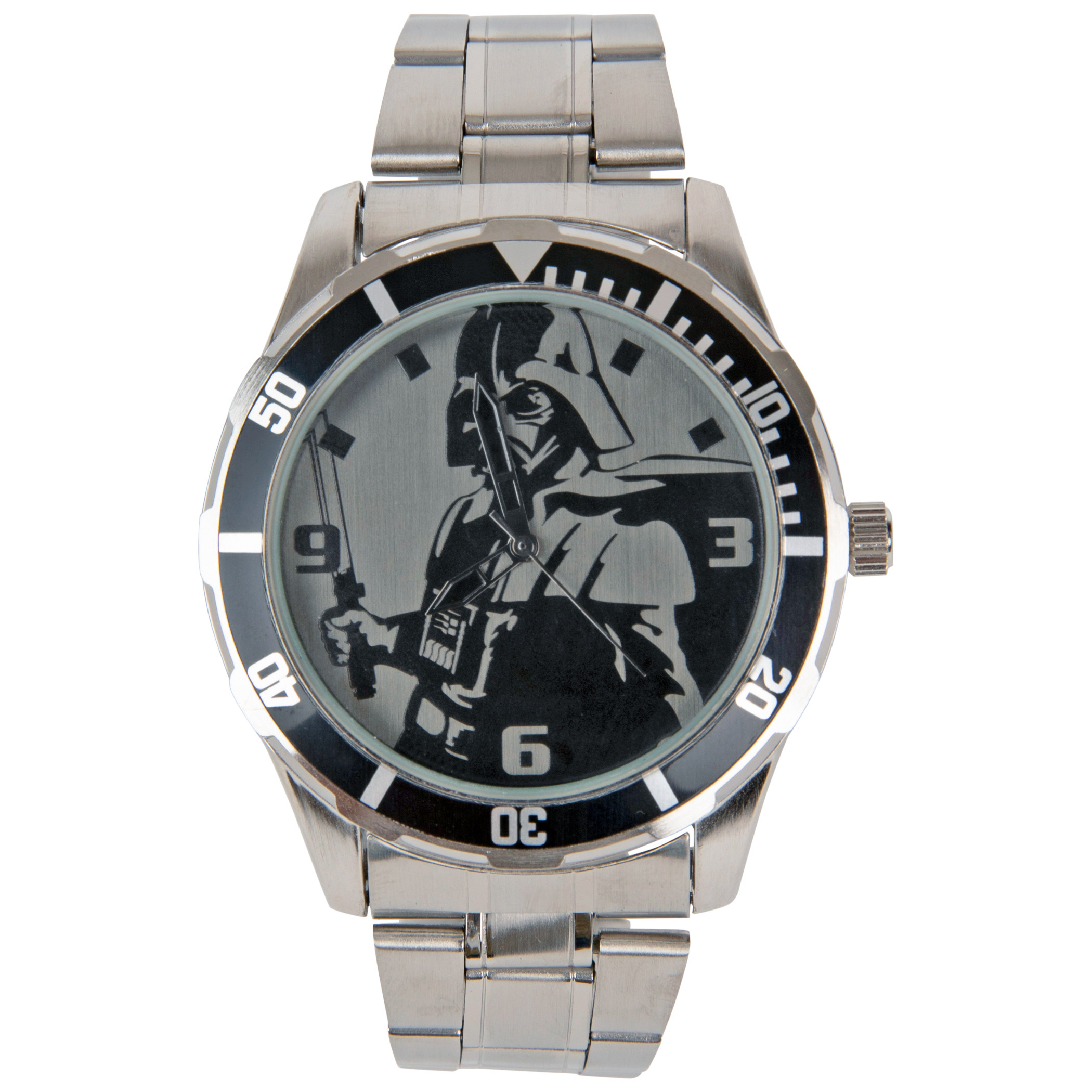 Star Wars Original Trilogy Darth Vader Watch with Stainless Metal Band, Silver