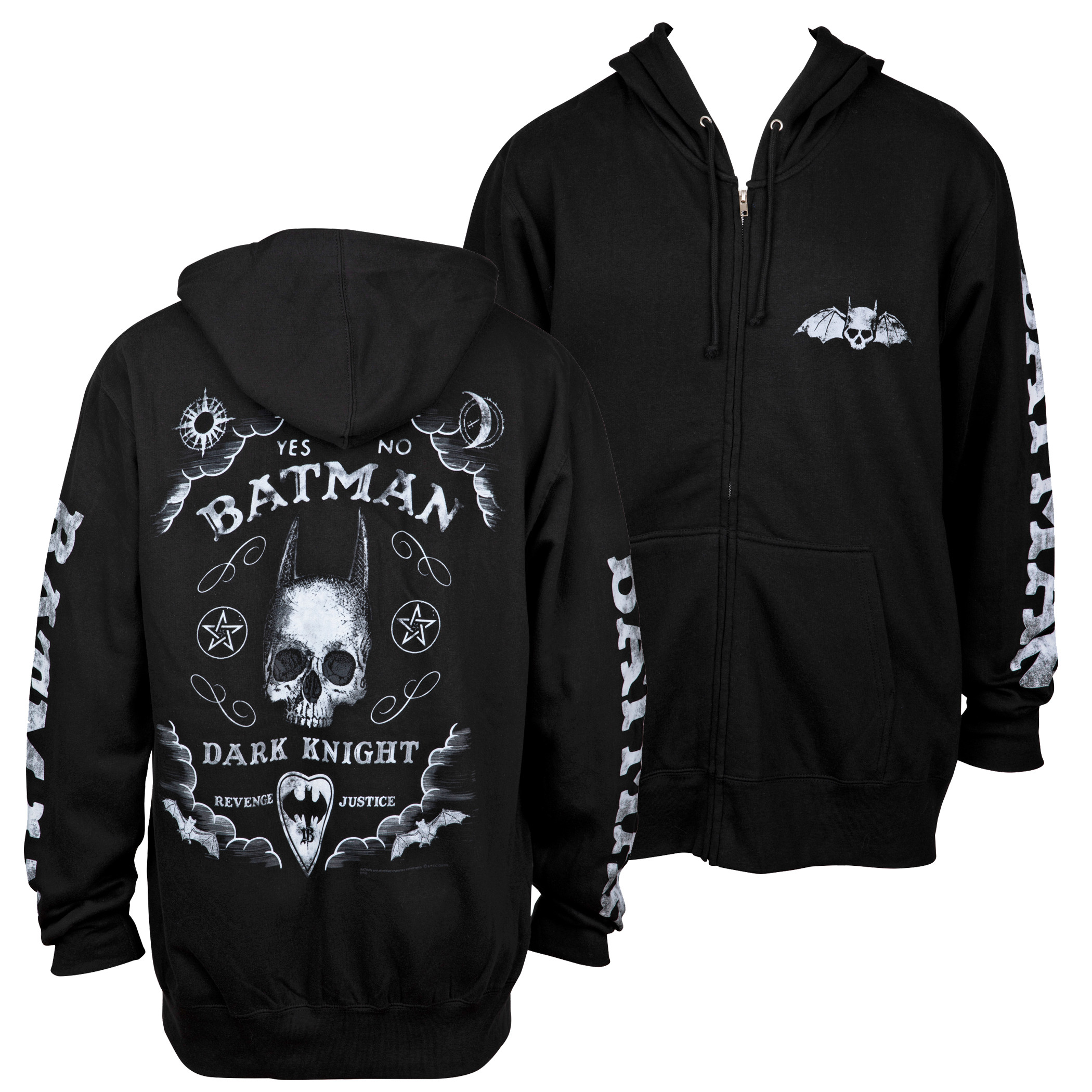 Batman Spirit Board Zip-Up Hoodie, Black