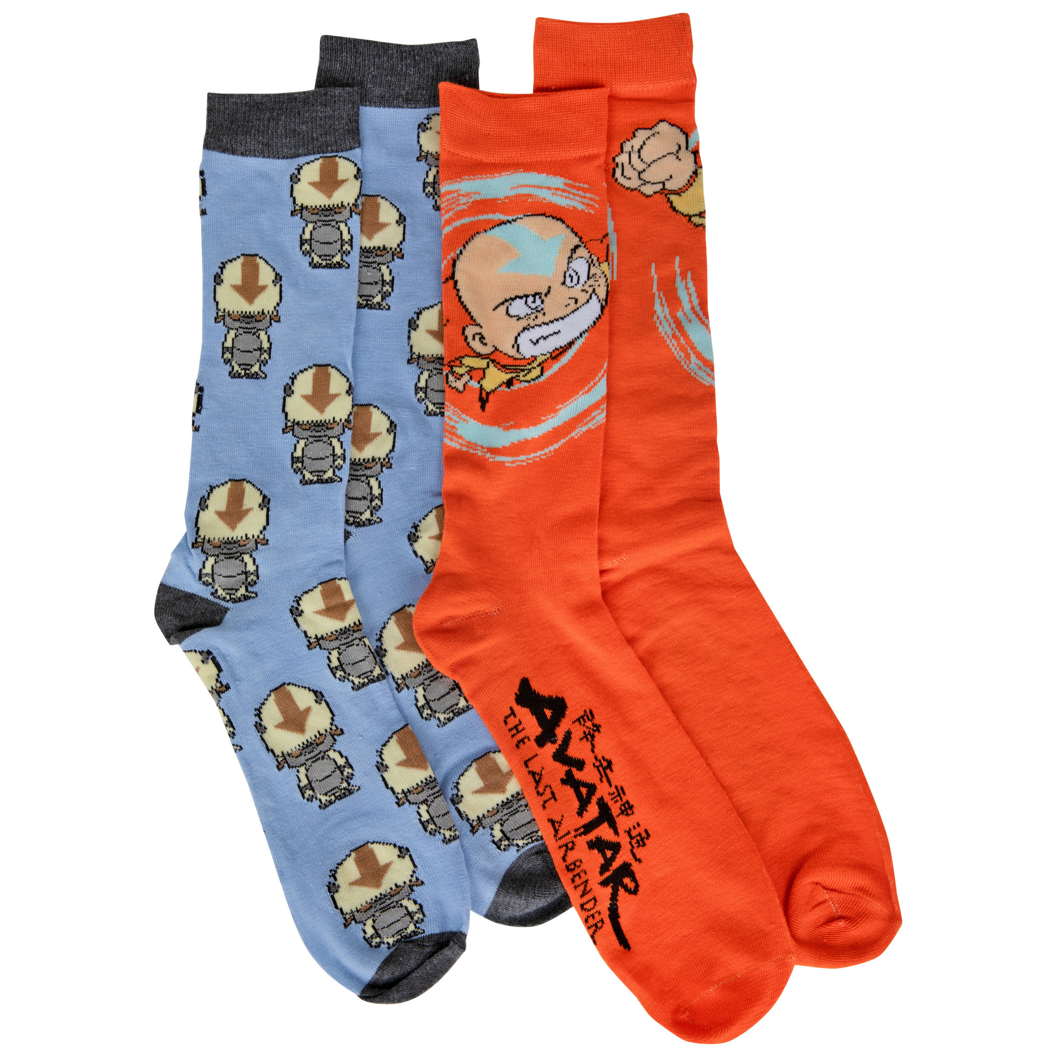 Avatar: The Last Airbender 2-Pair Pack of Crew Socks, Multi-Color