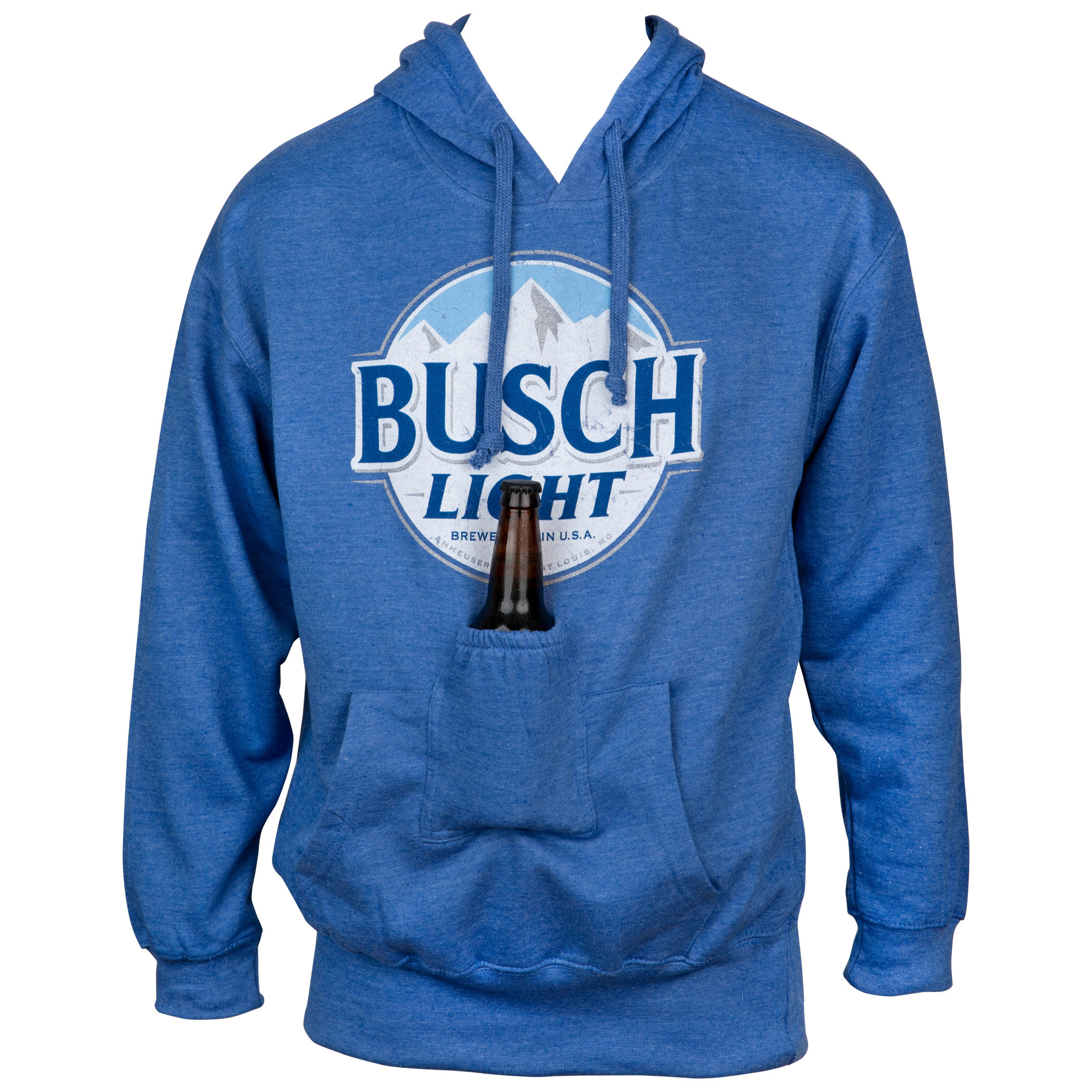 Busch Light Blue Beer Pouch Hoodie
