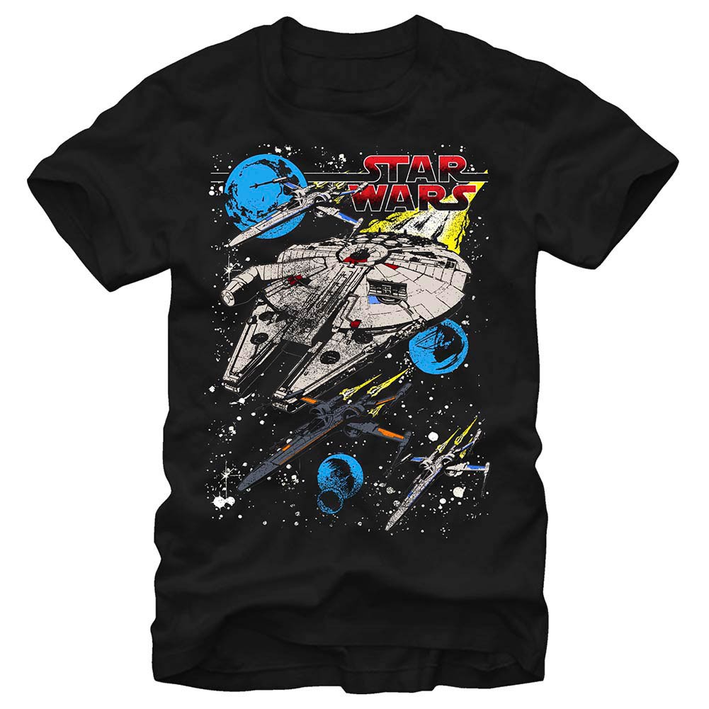 Star Wars Episode 7 Blue Squad Black T-Shirt, Black