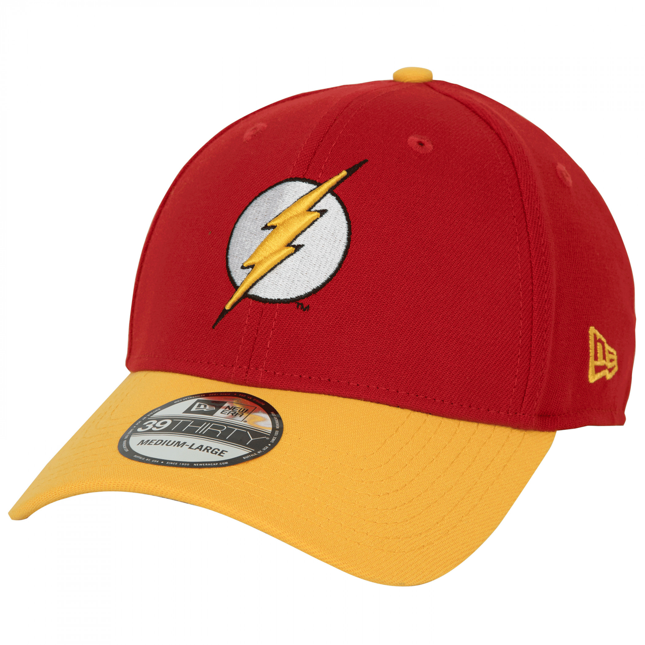 The Flash Symbol Scarlet and Gold New Era 39Thirty Fitted Hat, Multi-Color