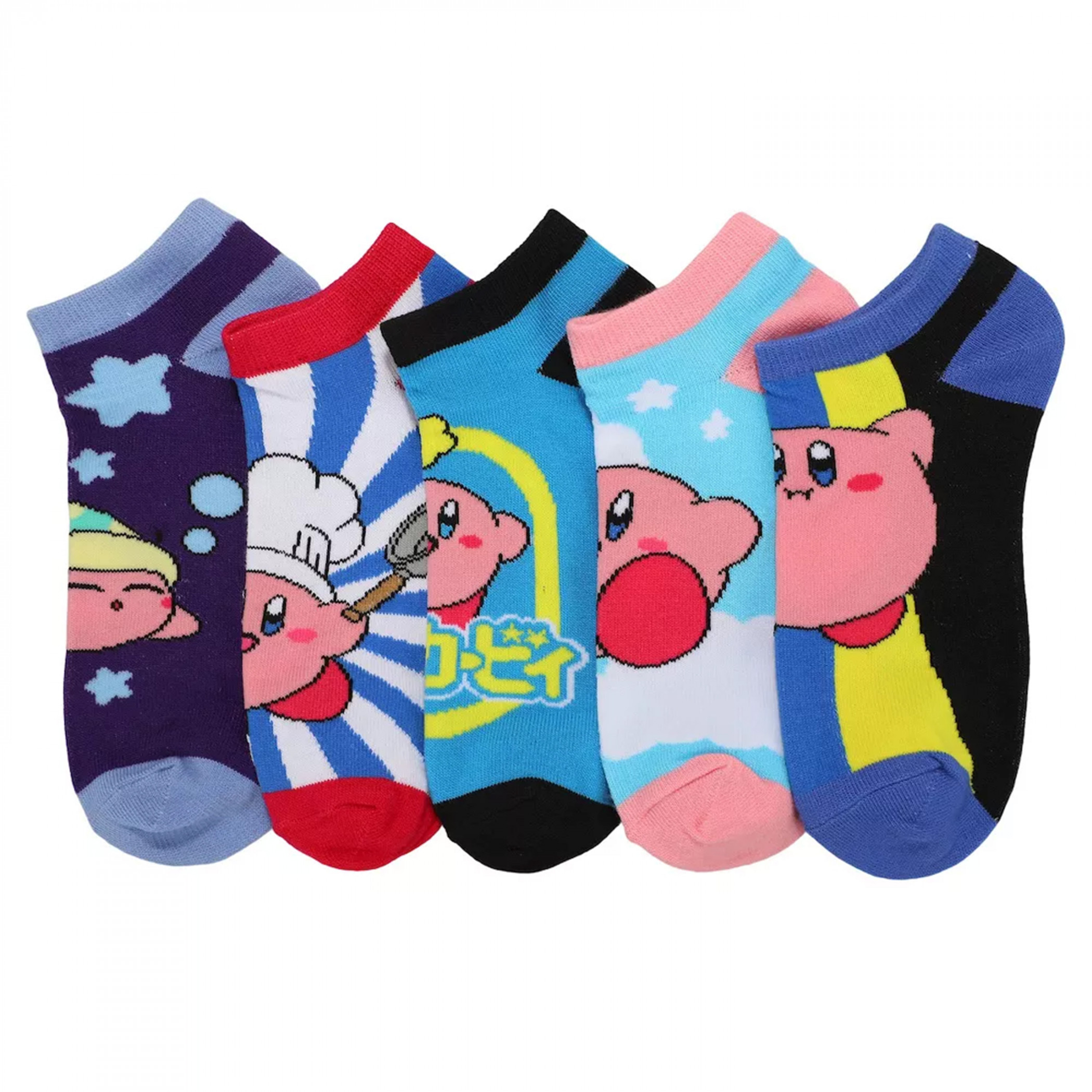 Kirby Jack of All Trades 5-Pair Pack of Ankle Socks, Multi-Color