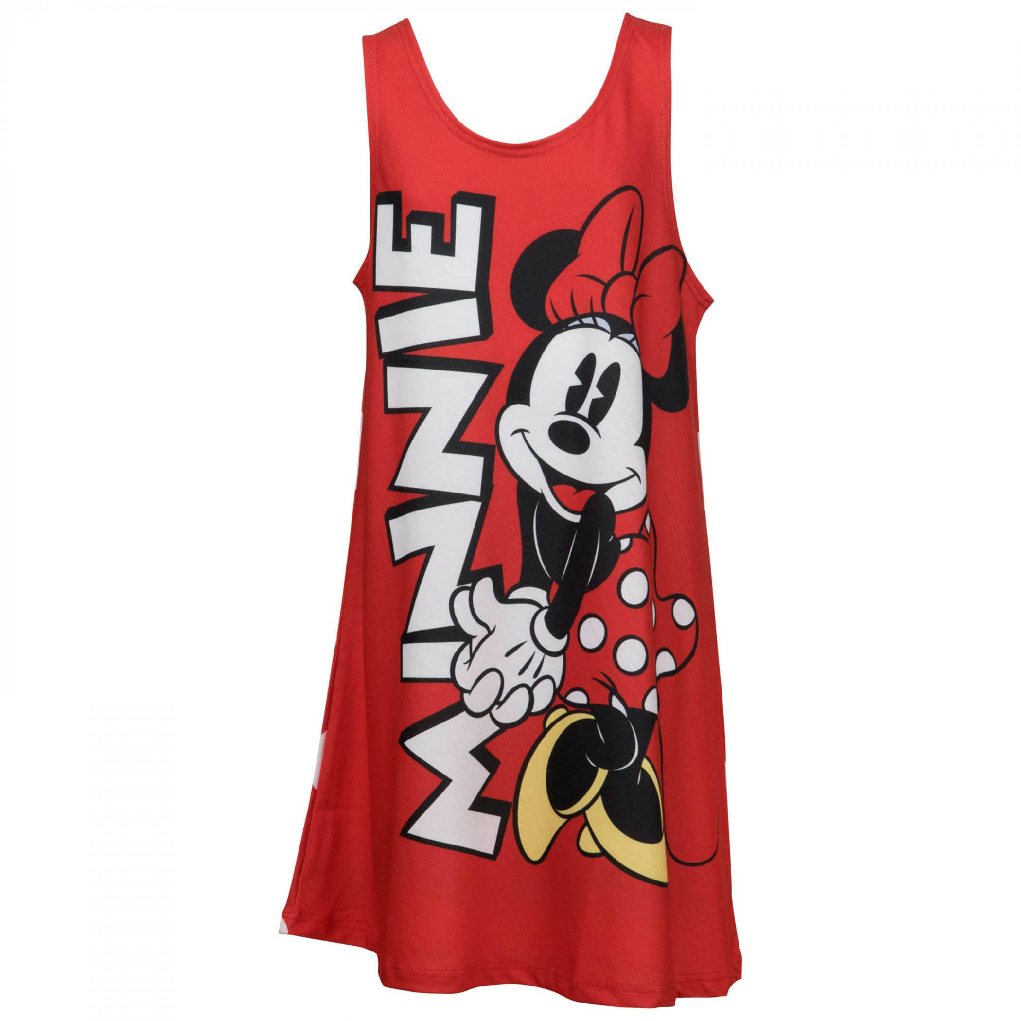 Minnie Mouse Polka Dots Youth Tank Dress Red