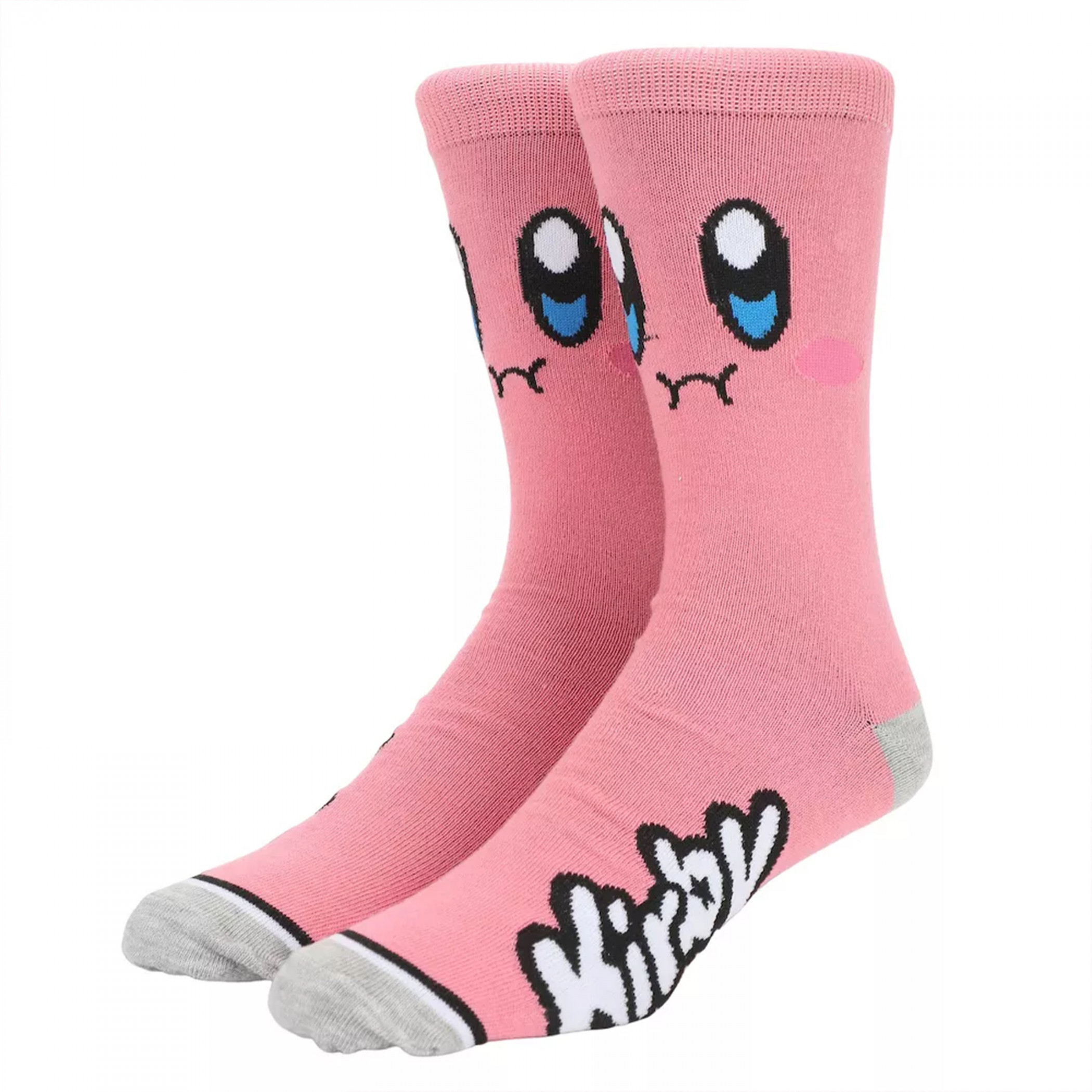 Kirby Big Face Crew Socks, Pink