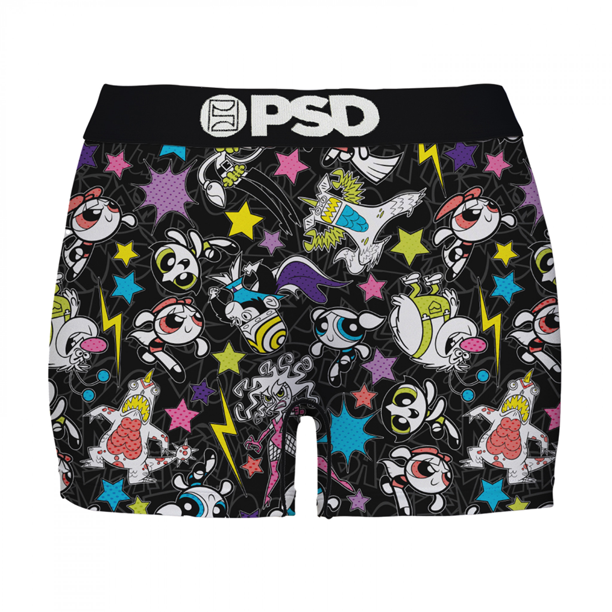 Powerpuff Girls Comic Pop PSD Boy Shorts Underwear Black