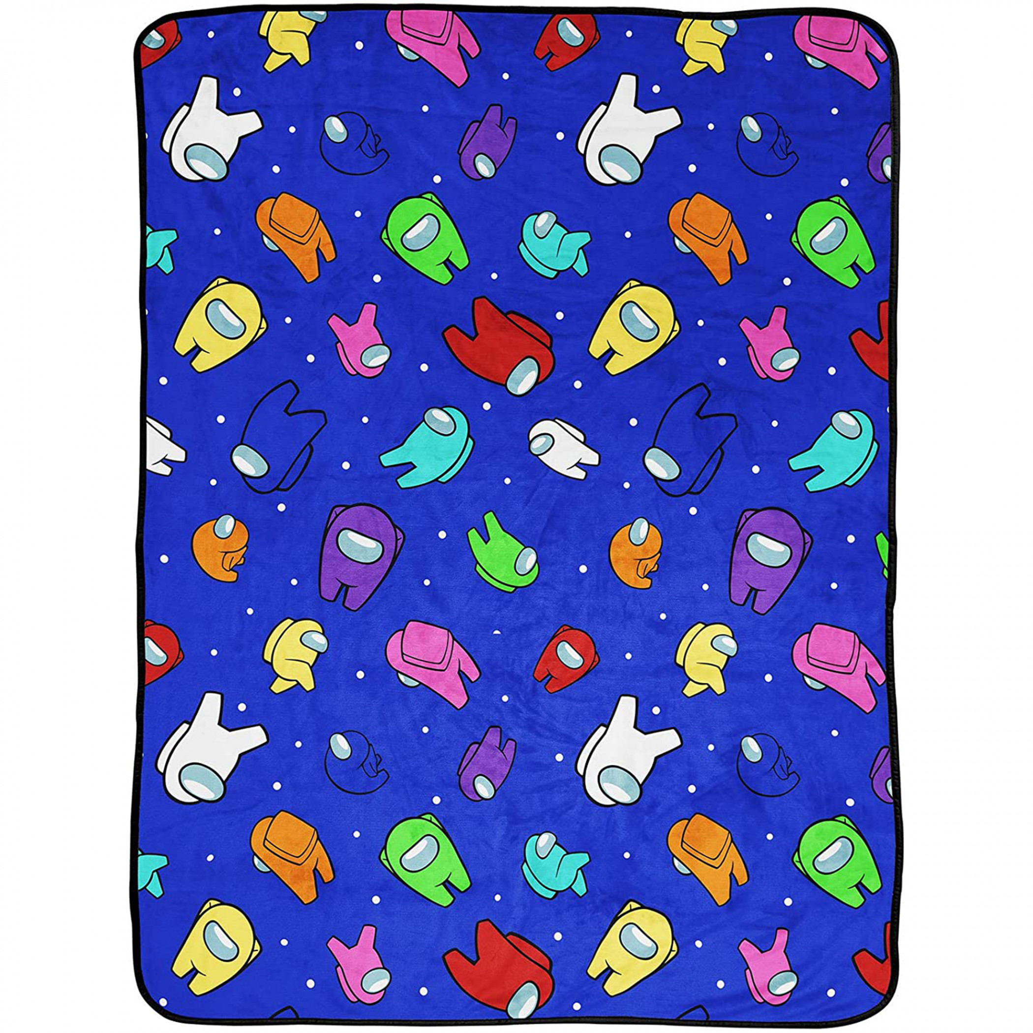 Among Us Players in Space Throw Blanket, Multi-Color
