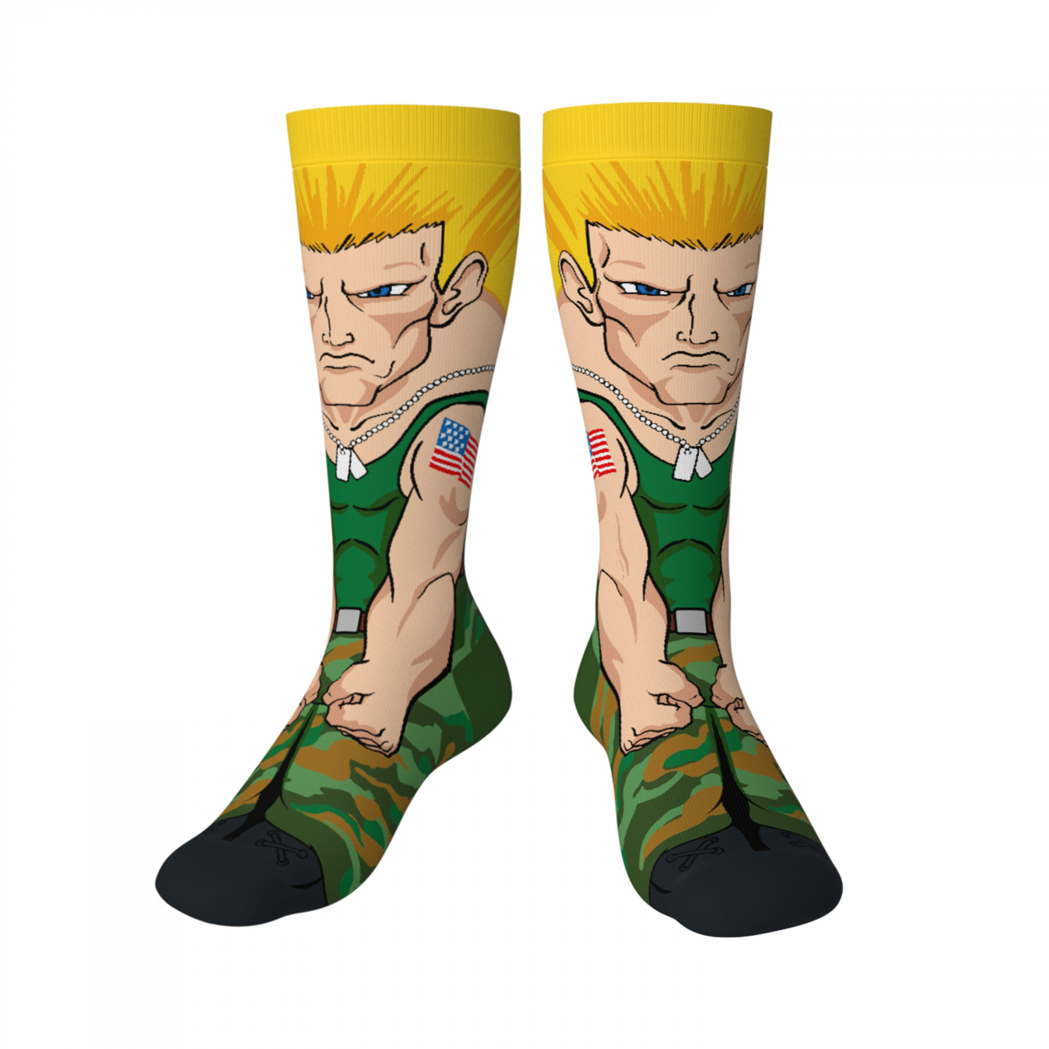 Street Fighter Guile Crossover Crew Socks, Multi-Color