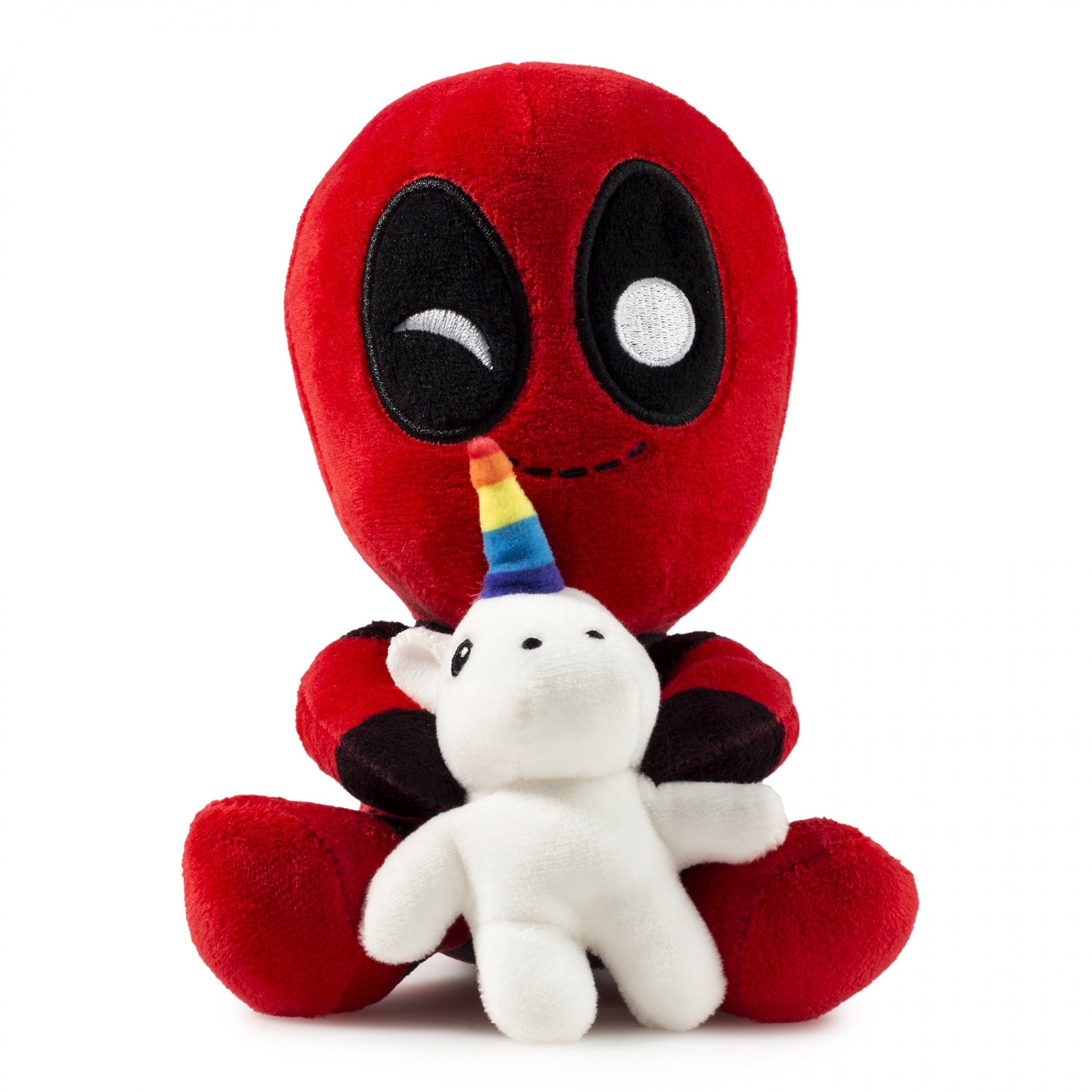 Marvel Comics Deadpool with Unicorn KidRobot 7' Plush, Red