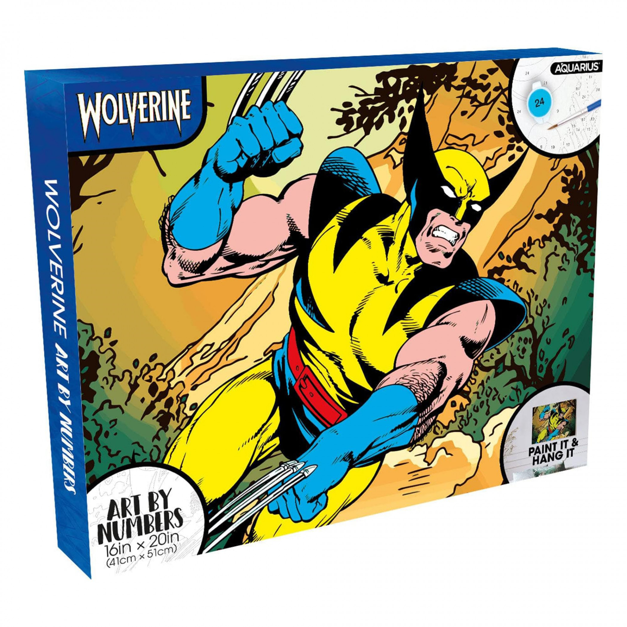 Wolverine Action Shot Art By Numbers Kit, Multi-Color