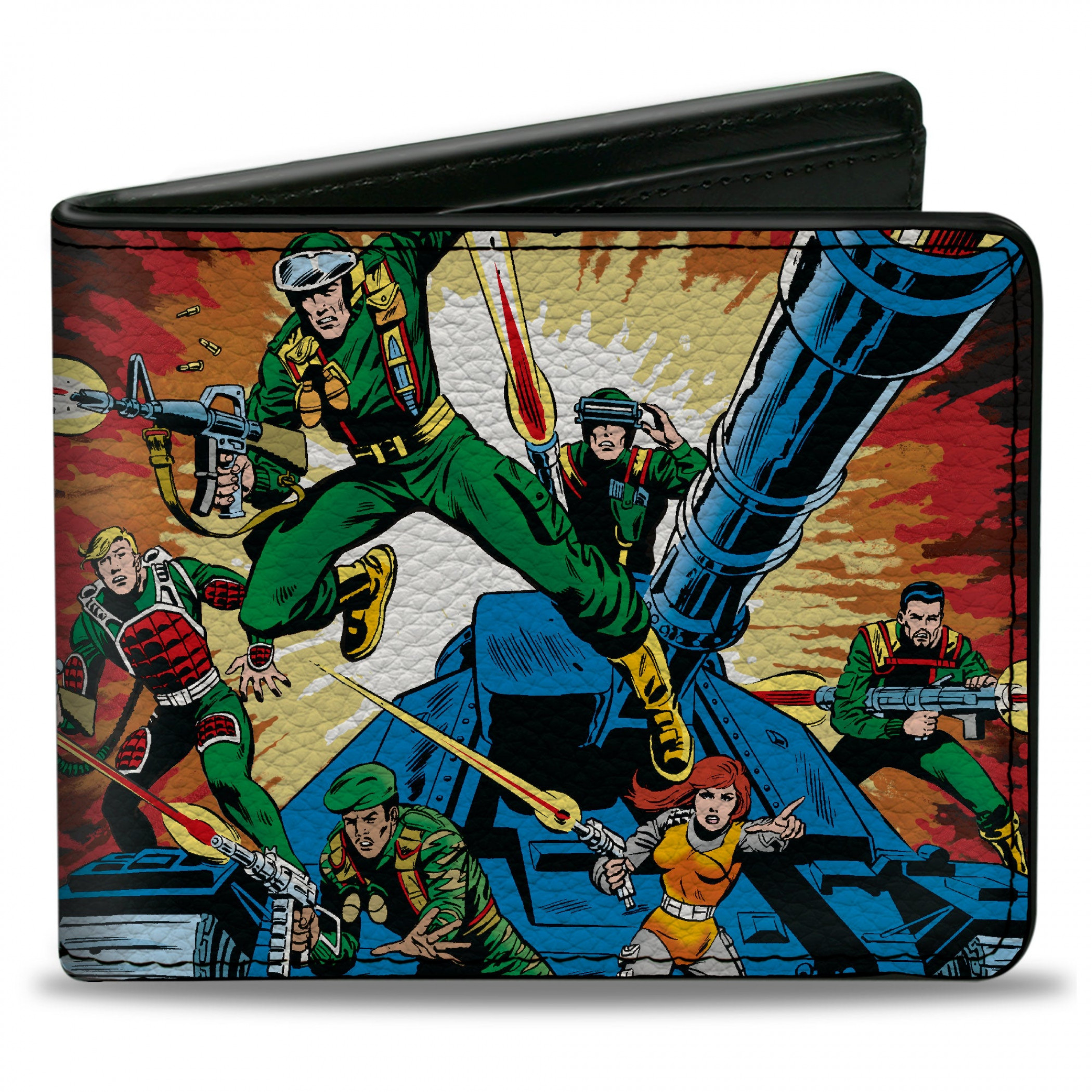 GI JOE A Real American Hero #1 Comic Cover Explosion Bi-Fold Wallet, Multi-Color