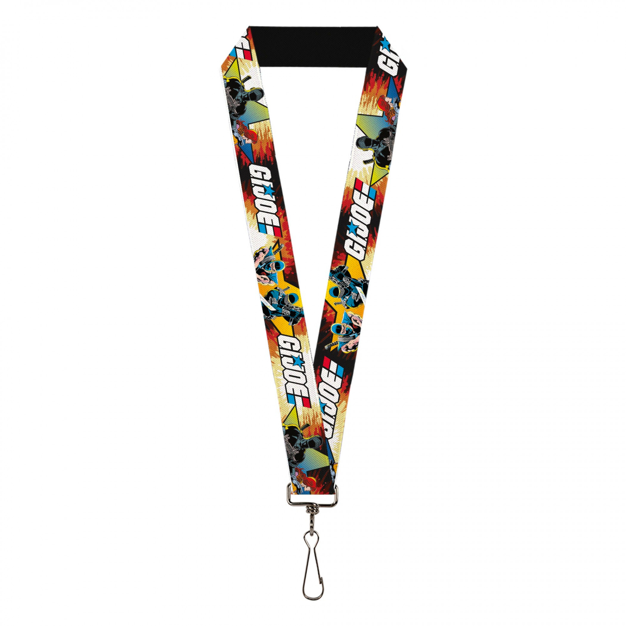 GI JOE Storm Shadow Snake Eyes and Scarlett Comic Cover Lanyard, Multi-Color