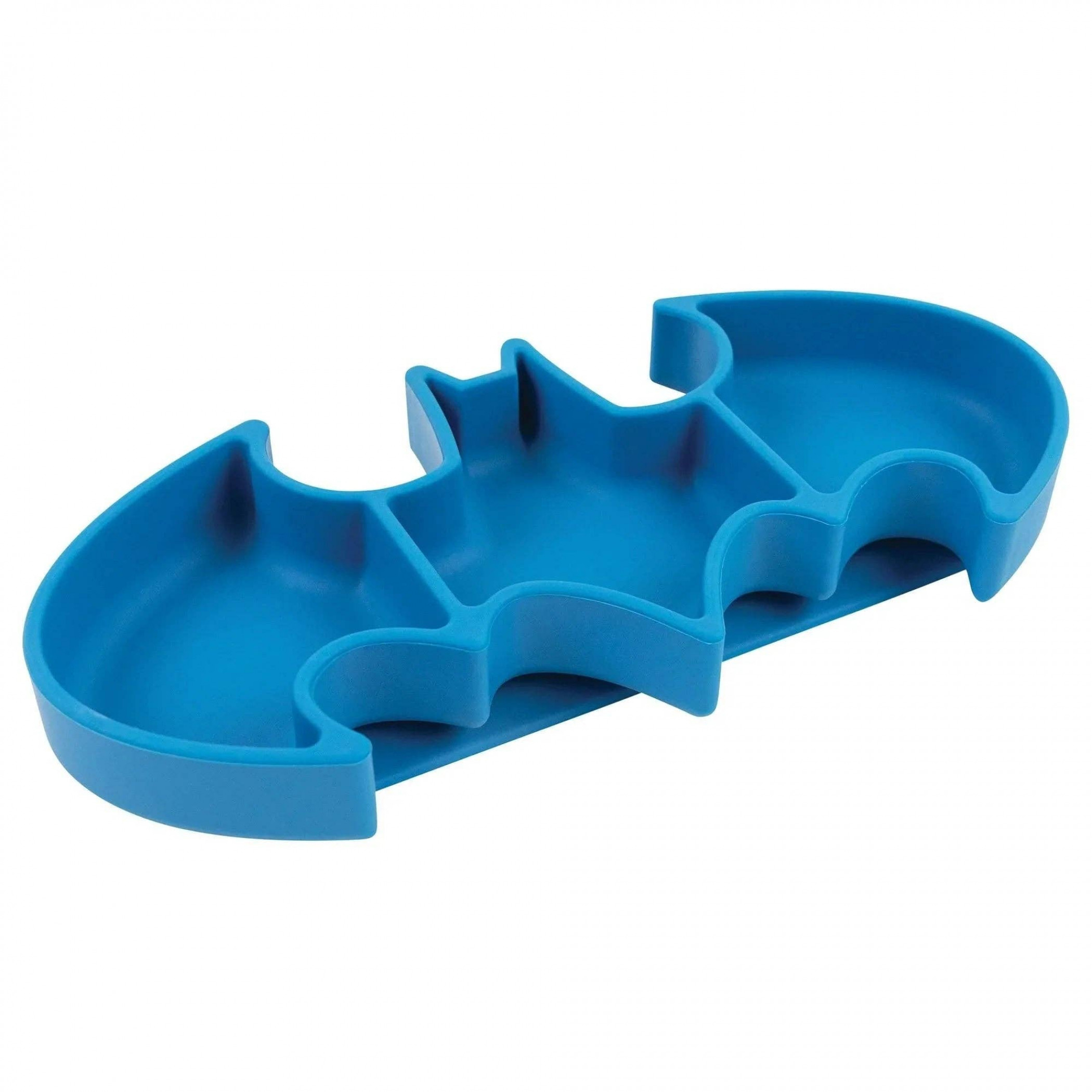 Batman Blue Silicone Grip Dish, Blue