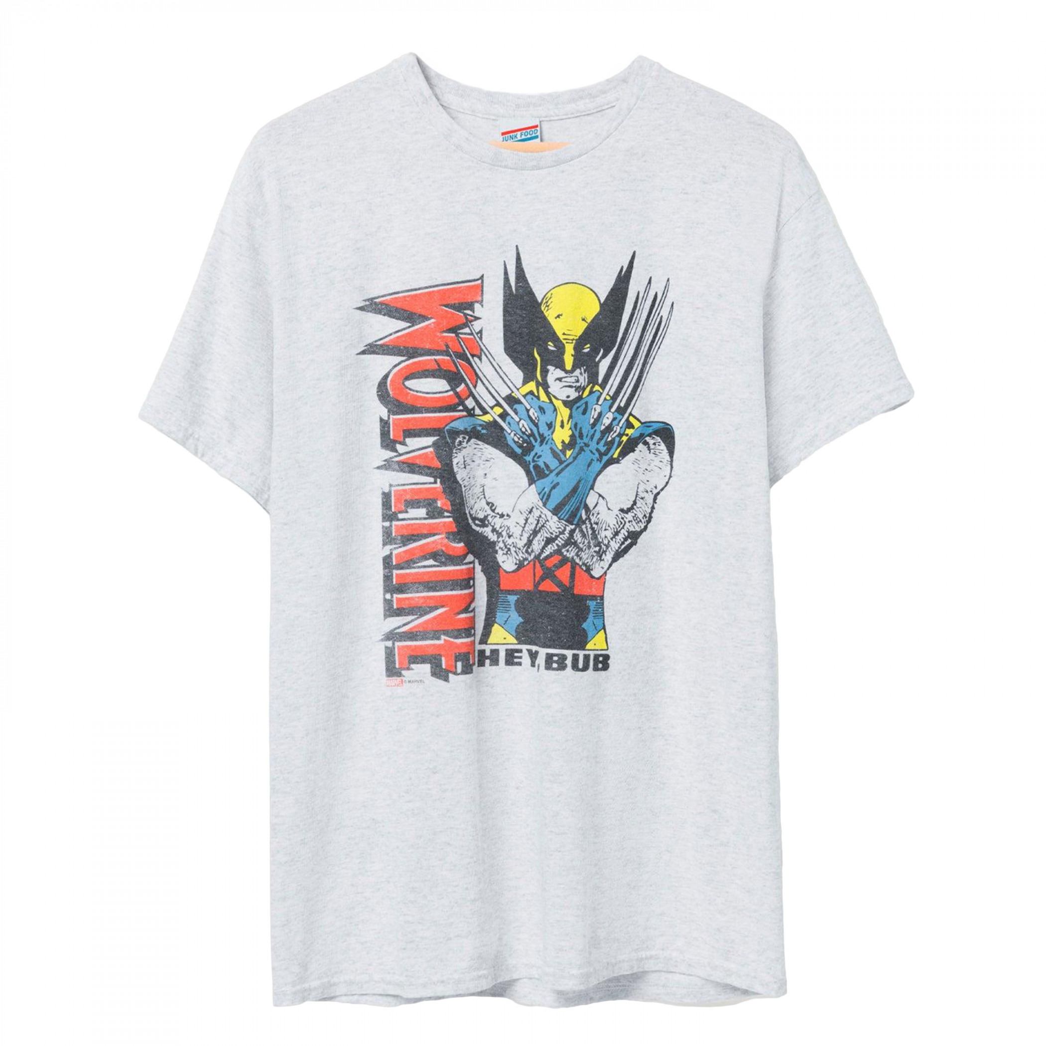 Wolverine Ready for Action T-Shirt by Junk Food, Grey
