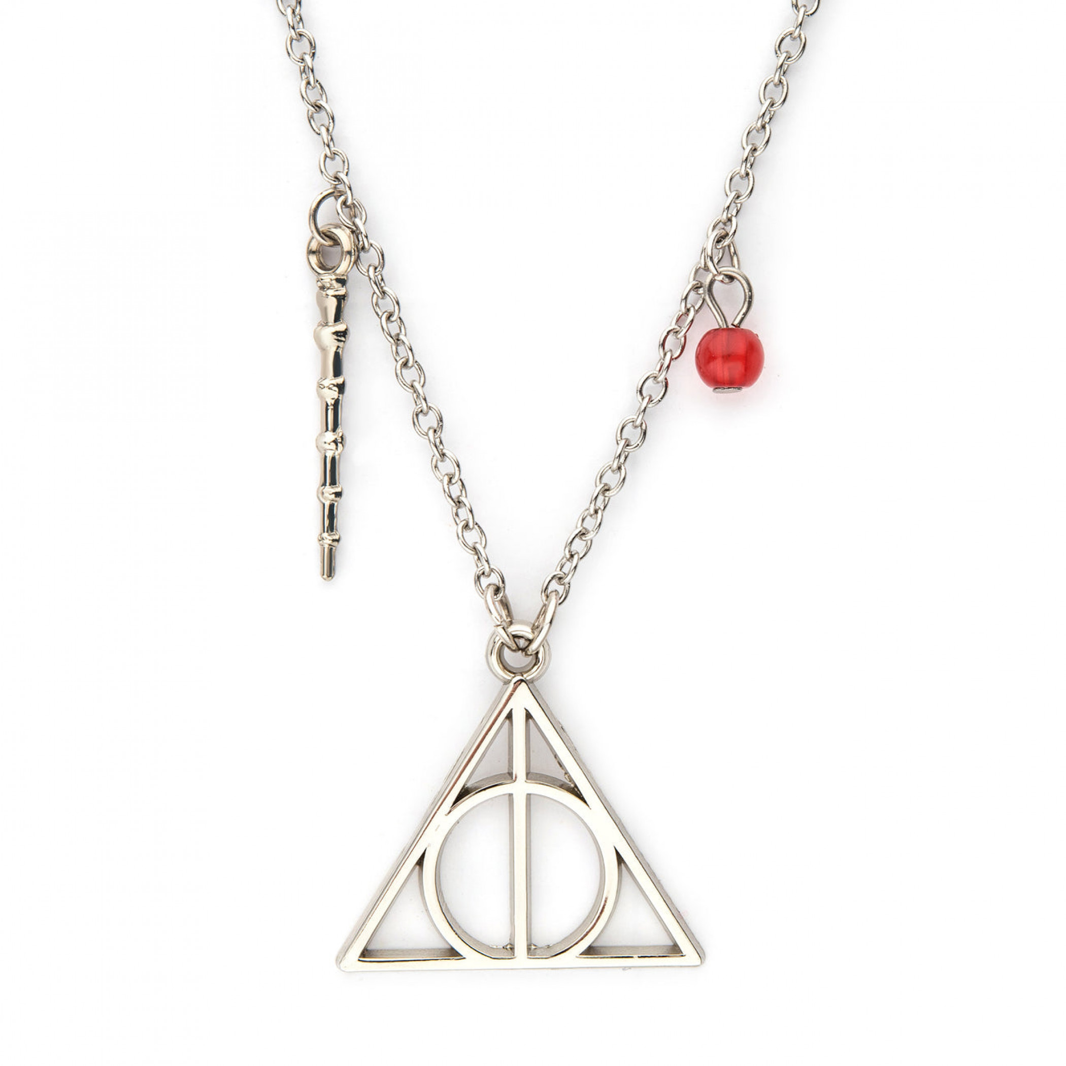 Harry Potter Deathly Hallows Pendant Necklace, Silver