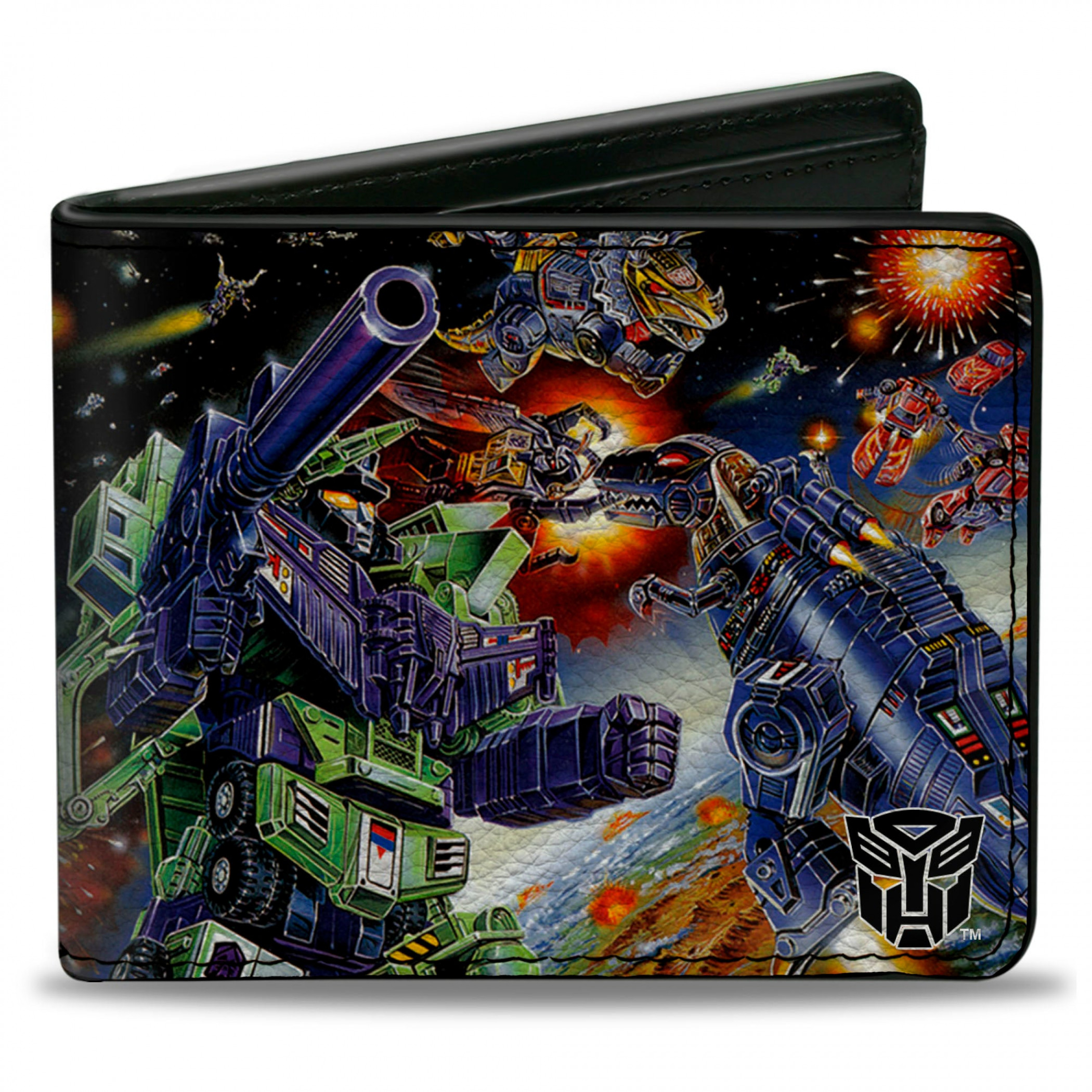 Transformers Constructicon Devastator Dinobots Battle Bi-Fold Wallet, Multi-Color