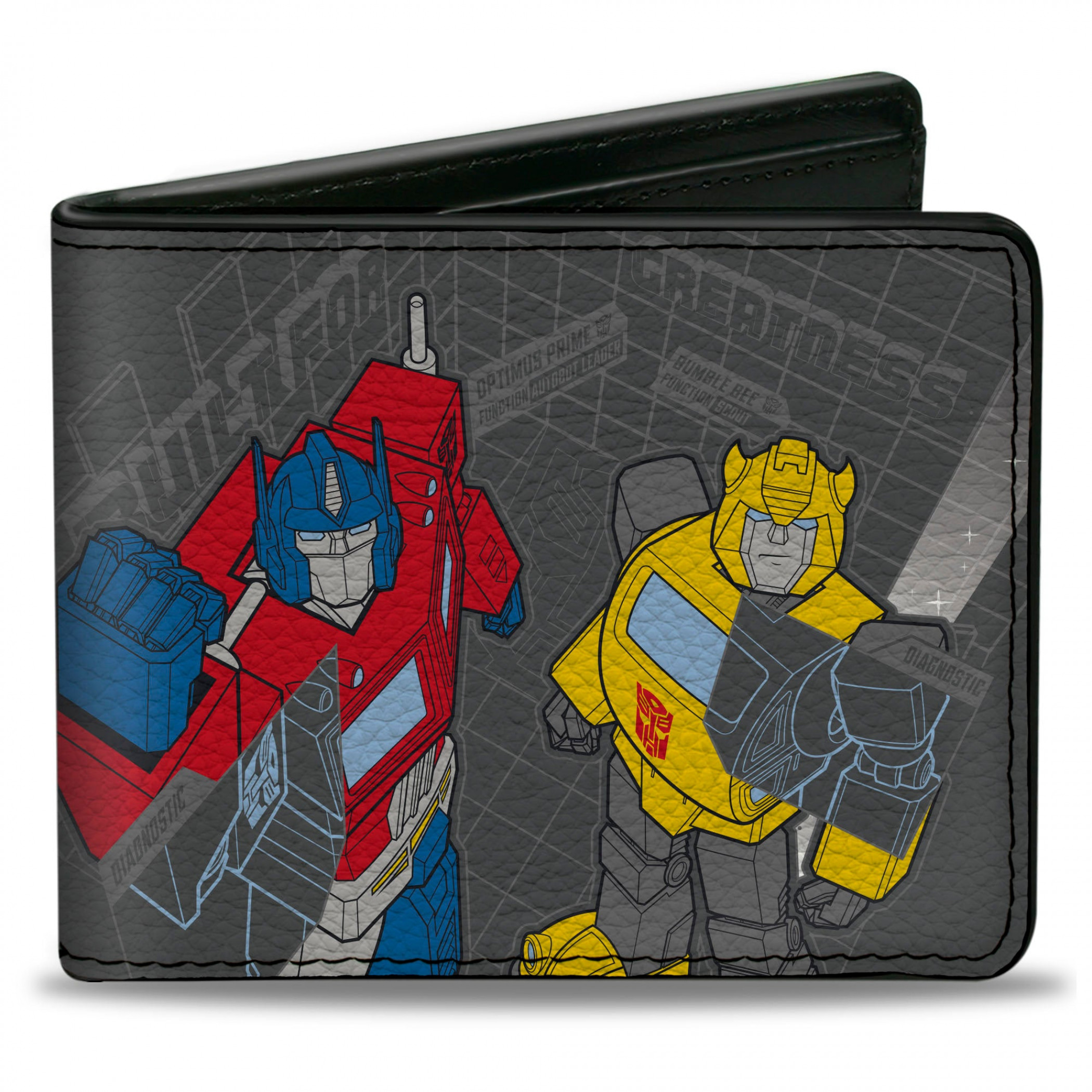Optimus Prime and Bumblebee Built For Greatness Pose Bi-Fold Wallet, Multi-Color