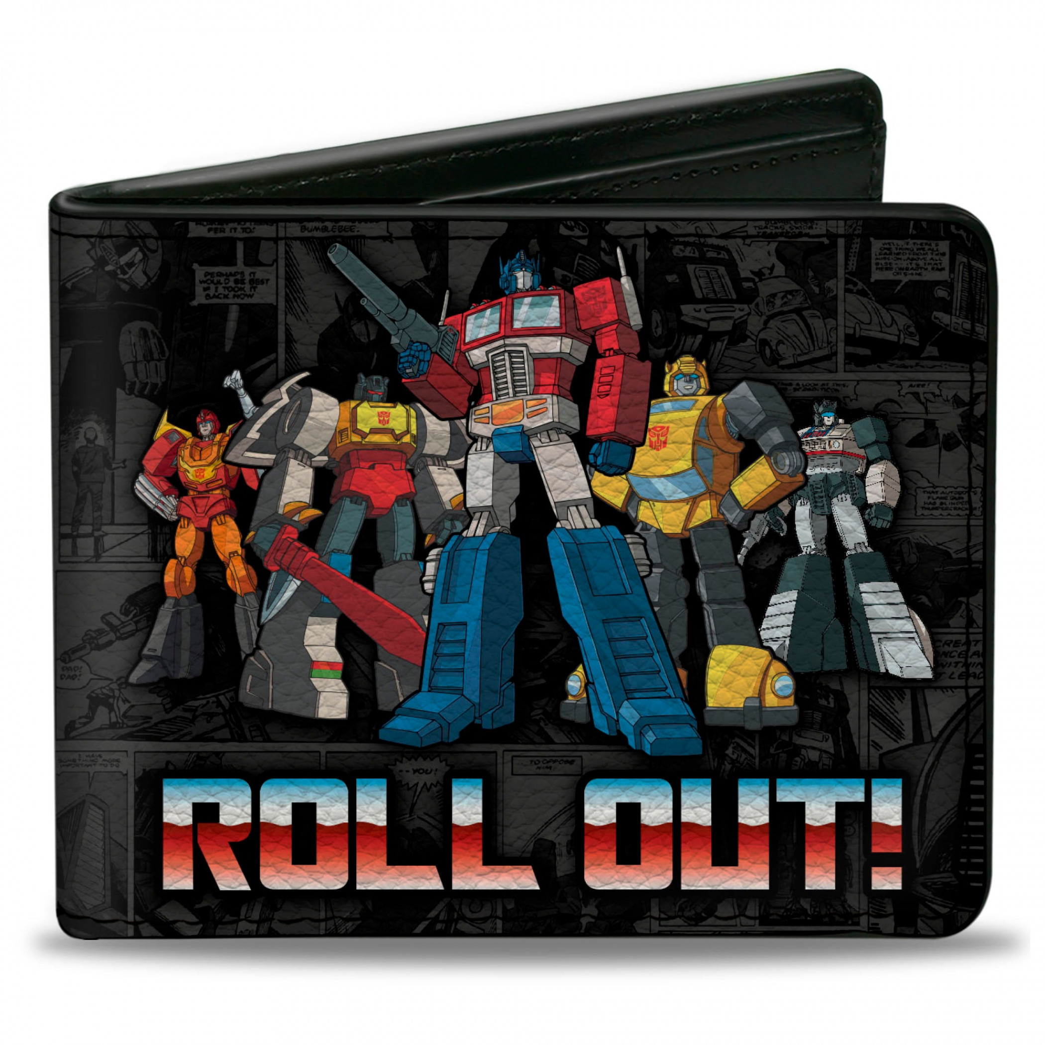 Transformers Autobots Roll Out Comic Panels Bi-Fold Wallet, Multi-Color