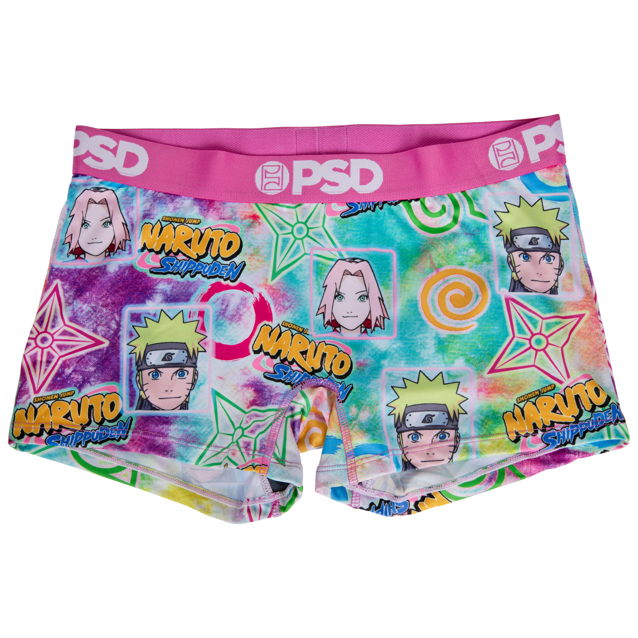 Naruto Shippuden Microfiber Blend Boyshorts Underwear, Multi-Color