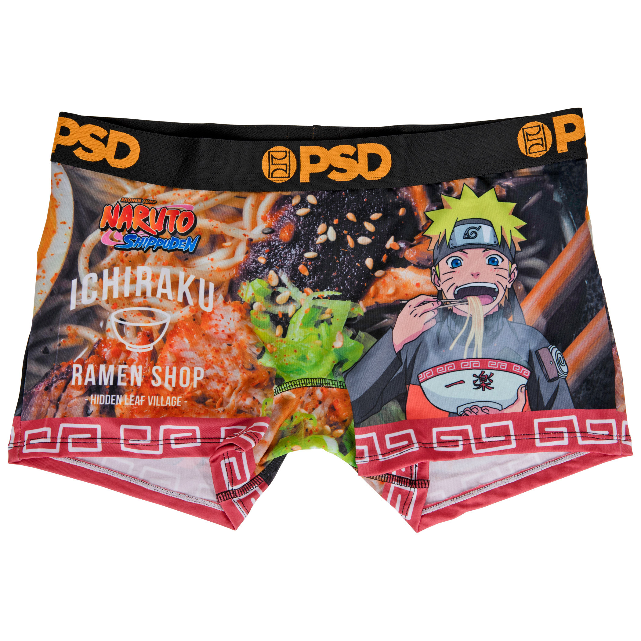 Naruto Ichiraku Ramen Microfiber Blend Boyshorts Underwear, Multi-Color