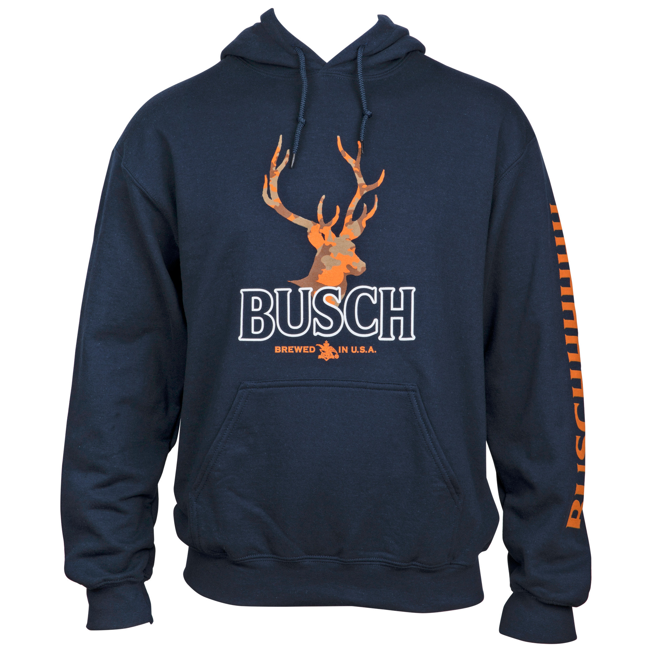 Busch Orange Hunter Camo Deer Hoodie